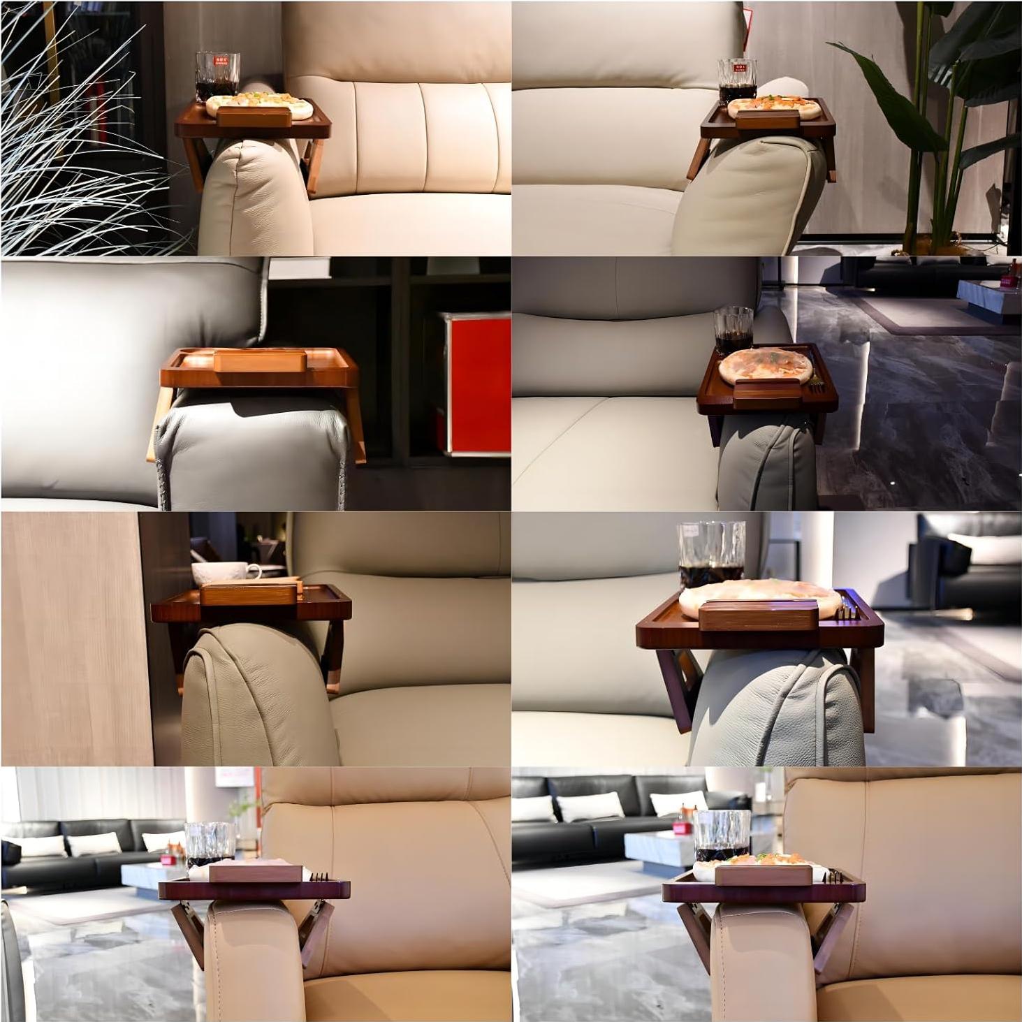 Mesa de bandeja para sofá NAVREX con soporte para teléfono 30 cm