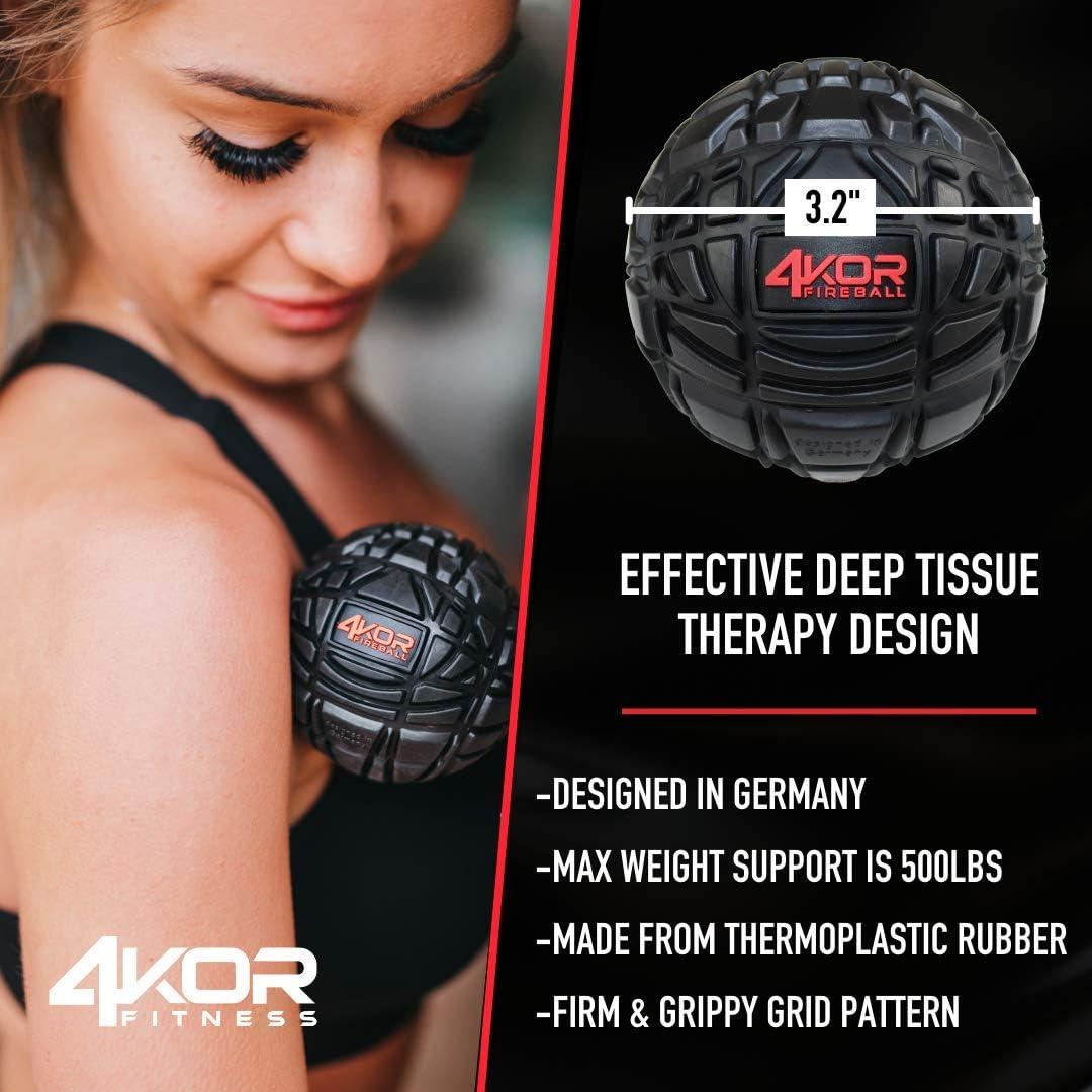 Bola de Masaje 4KOR Fireball 8.13 cm para Terapia Muscular