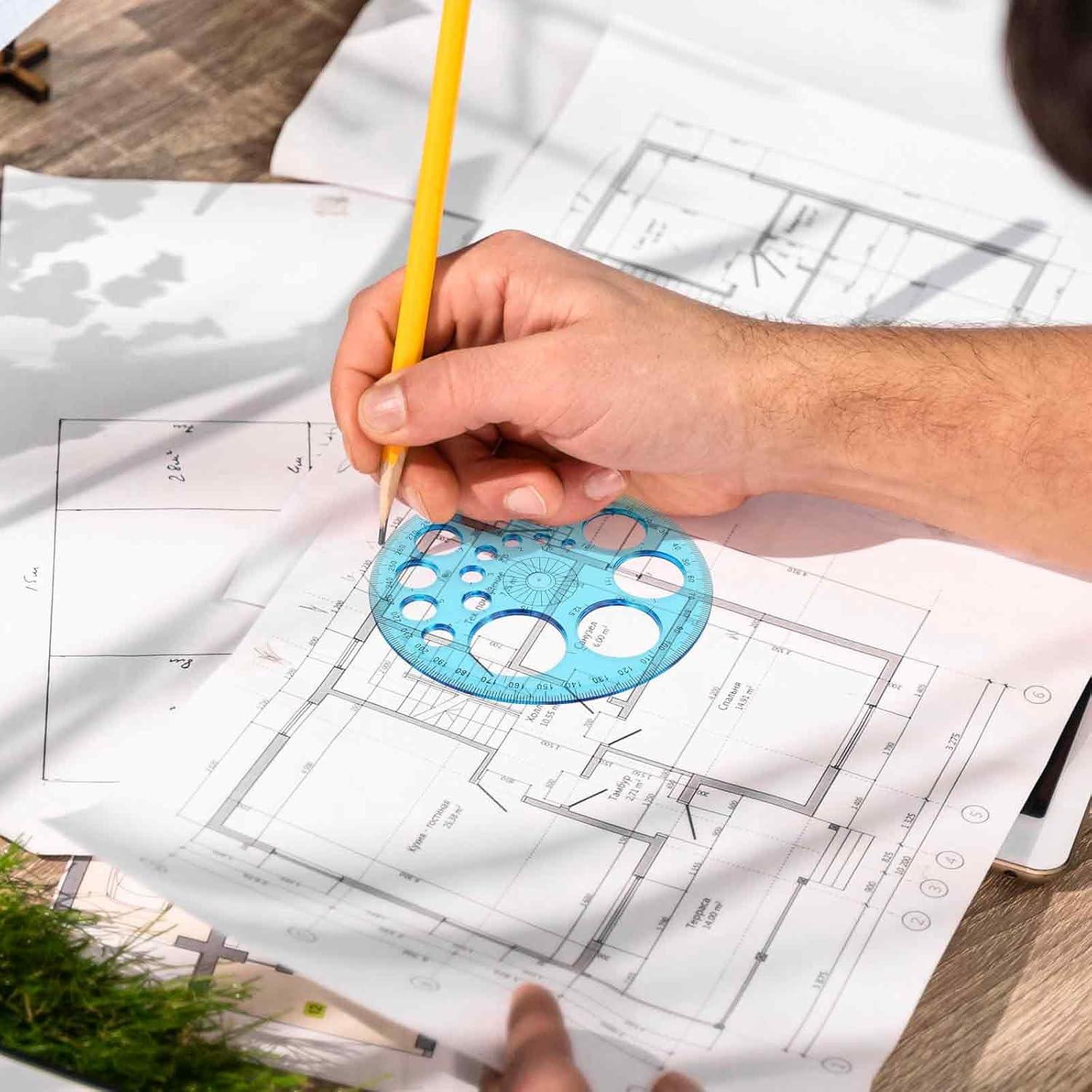 Plantilla de Círculo Plástico ZEYIYER 11.5 cm para Dibujo