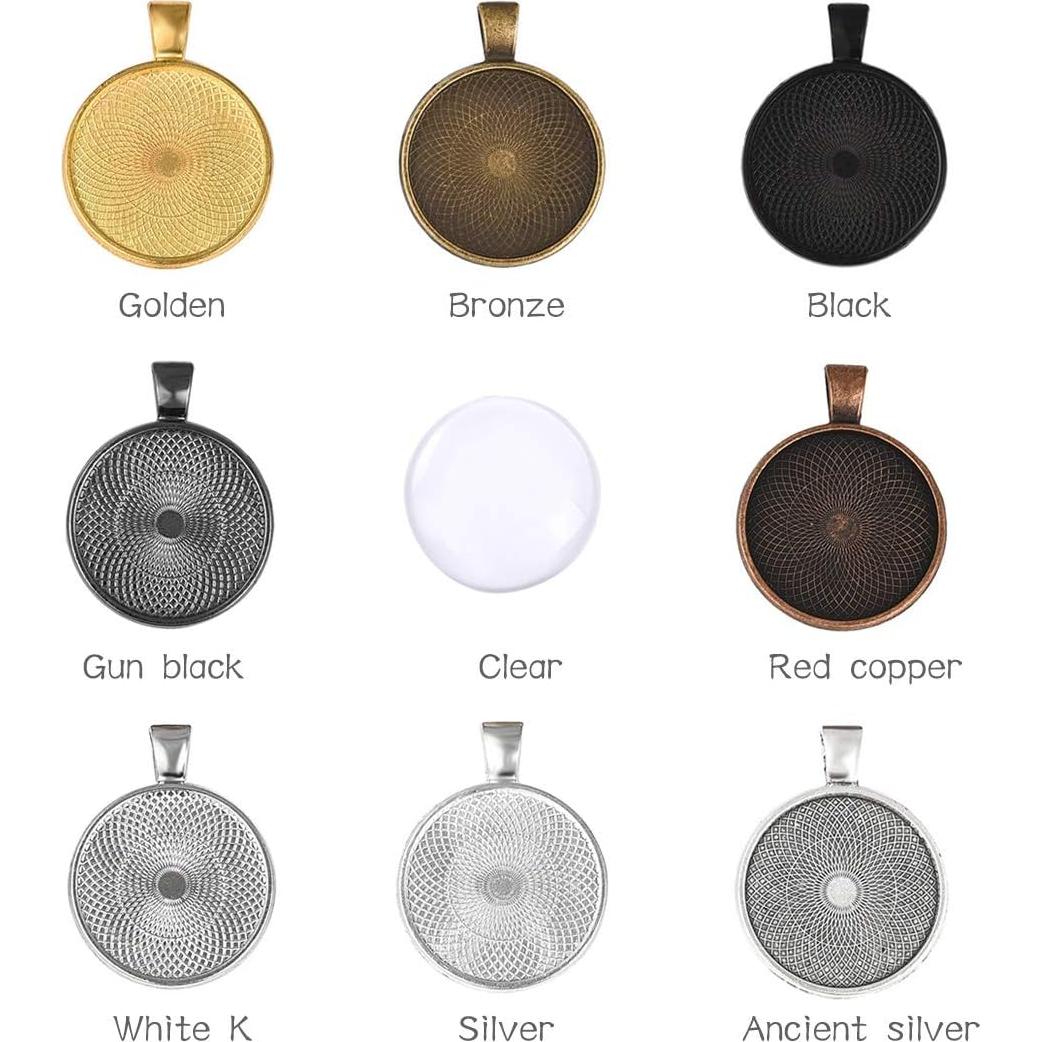 Bandejas de Colgante OBSEDE 80 Pcs con Cúpulas de Vidrio 25 mm