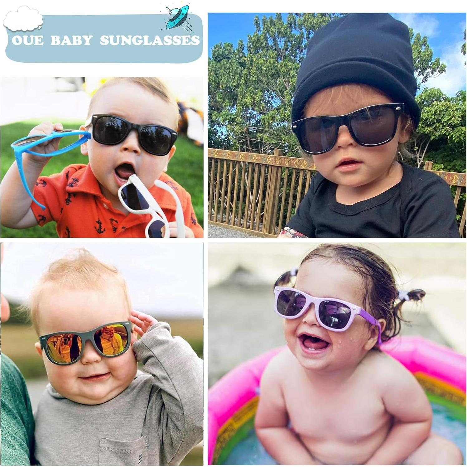 Gafas de sol polarizadas HYCREDI para bebés 0-24 meses UV 100%