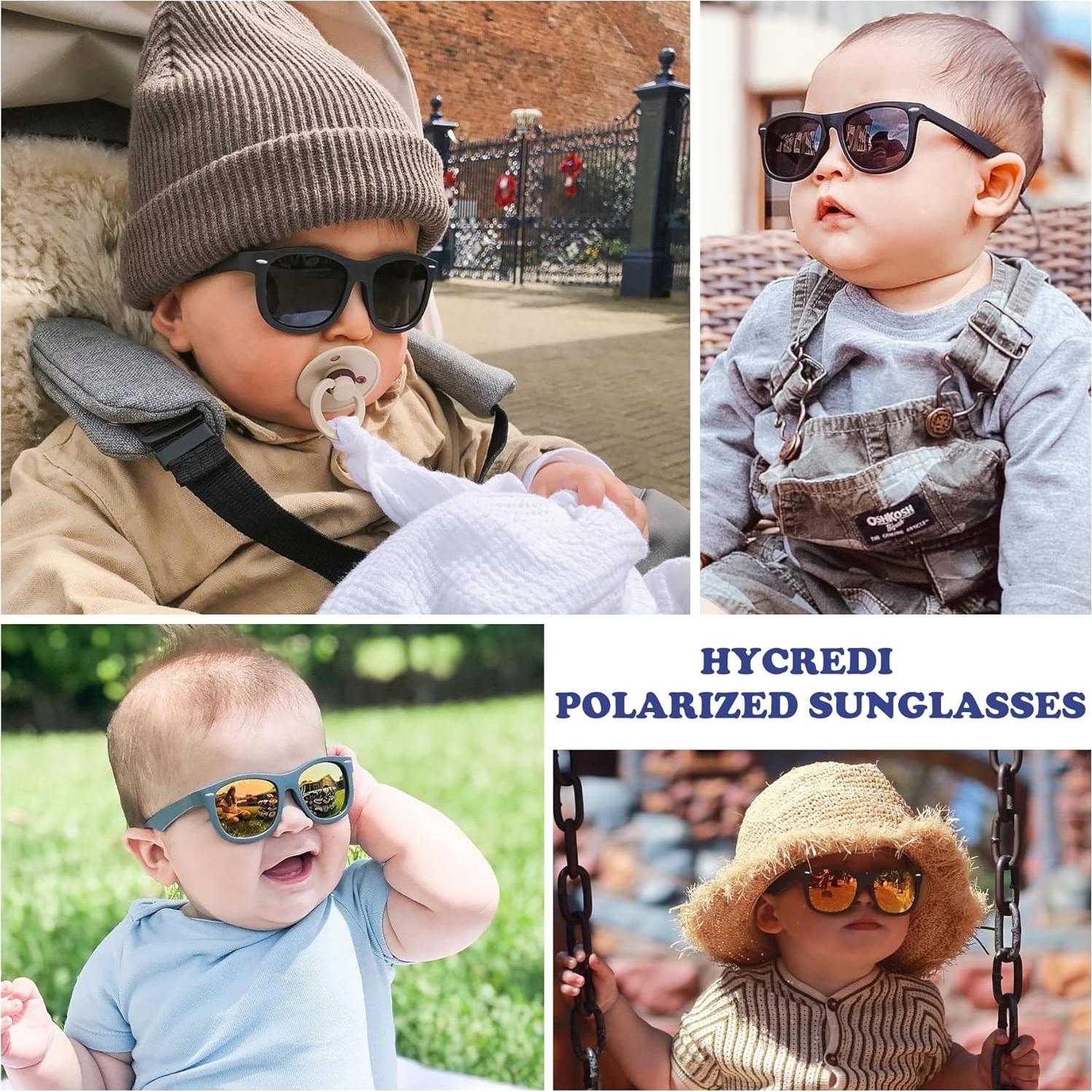 Gafas de sol polarizadas HYCREDI para bebés 0-24 meses UV 100%