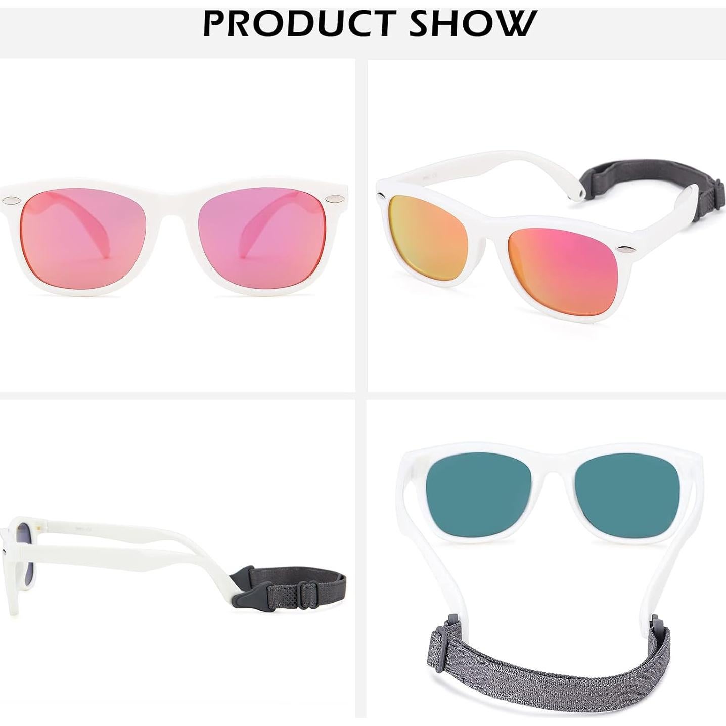 Gafas de sol polarizadas HYCREDI para bebés 0-24 meses UV 100%