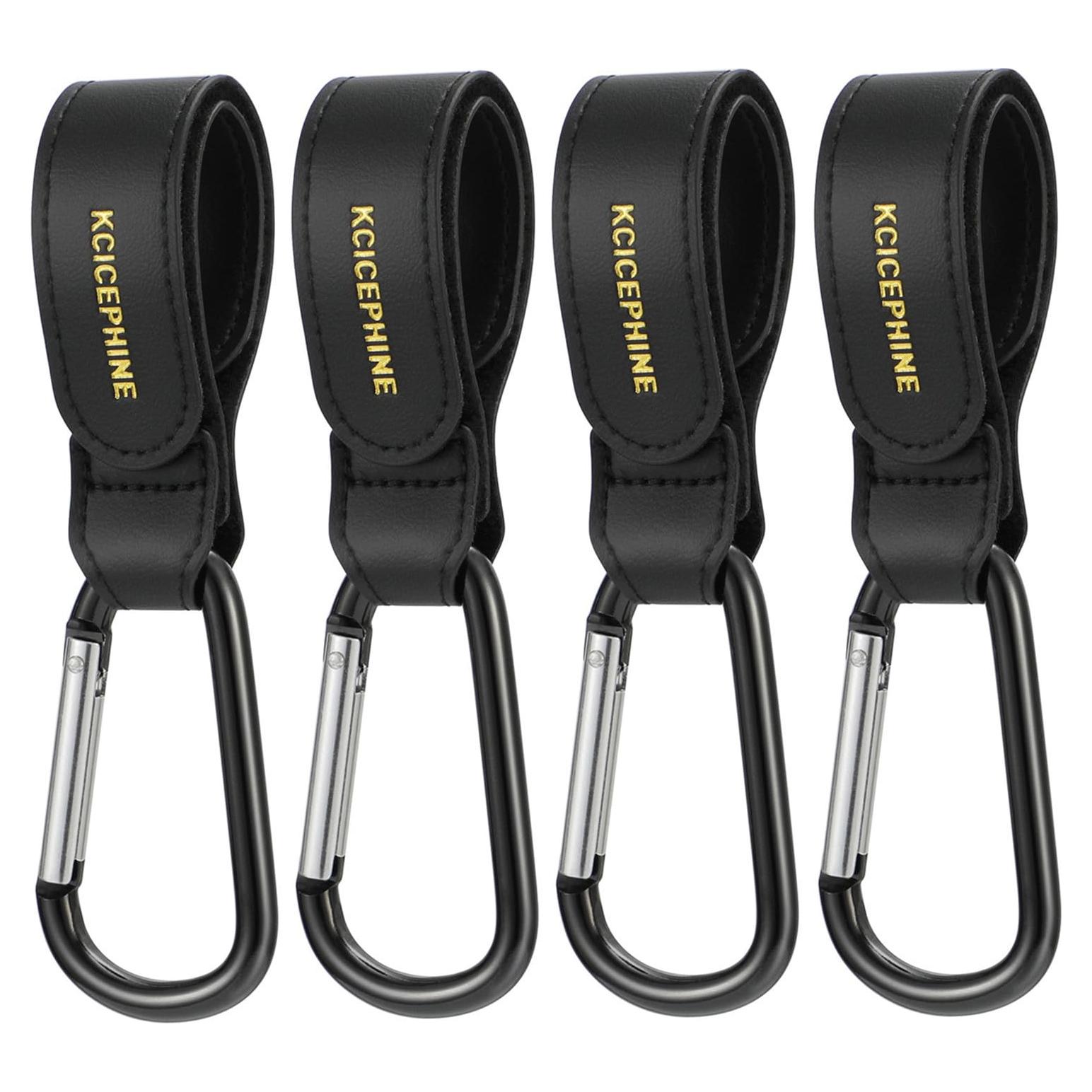 4 Ganchos Universales para Carritos de Bebé Clips Negro