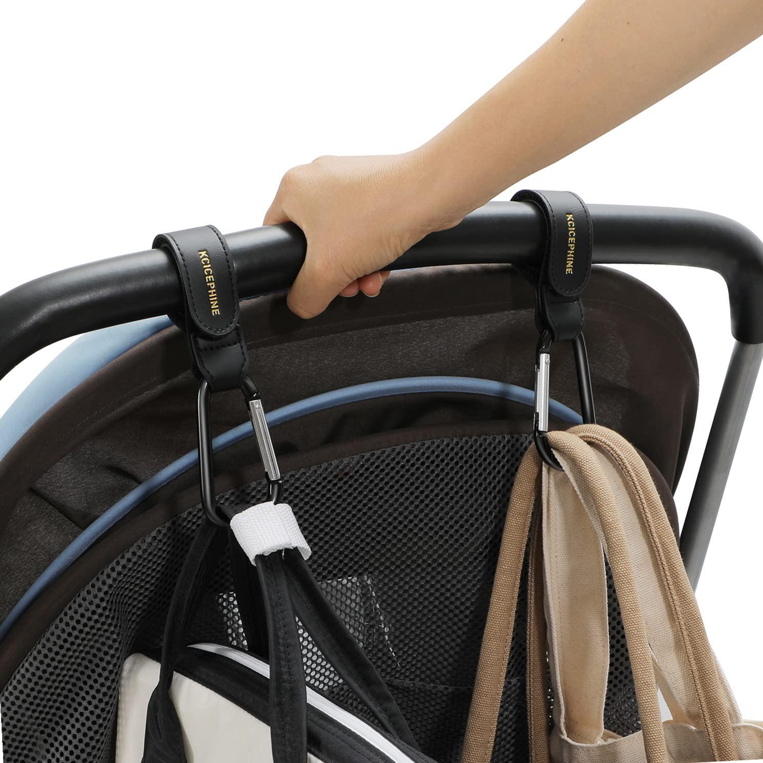 4 Ganchos Universales para Carritos de Bebé Clips Negro