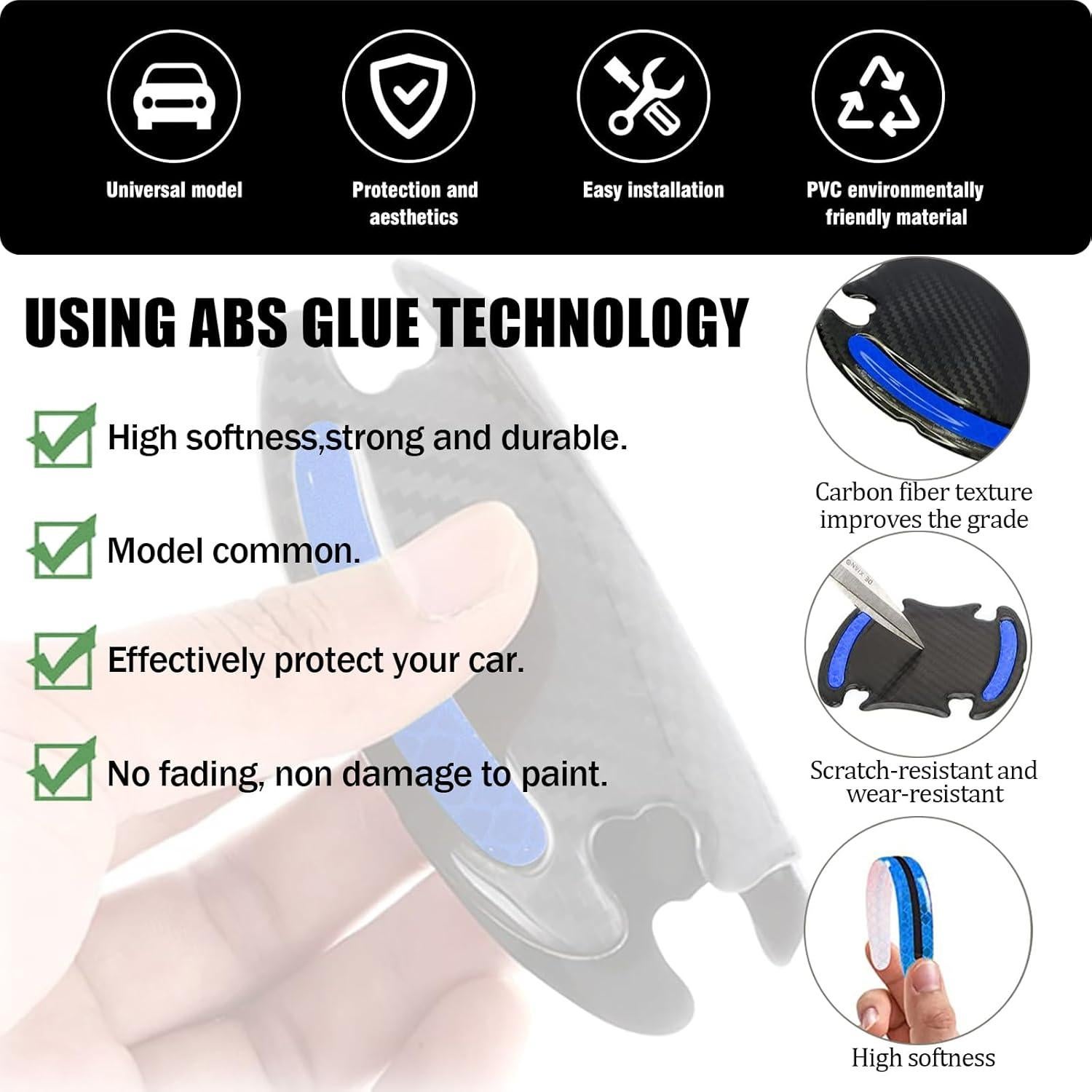 Protector Reflectante para Manija de Puerta de Auto GTZTYZ Azul