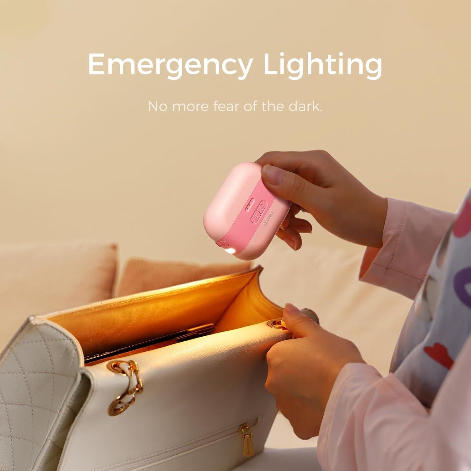 Calentador de Manos Recargable OCOOPA Heatcube Rosa 50°C