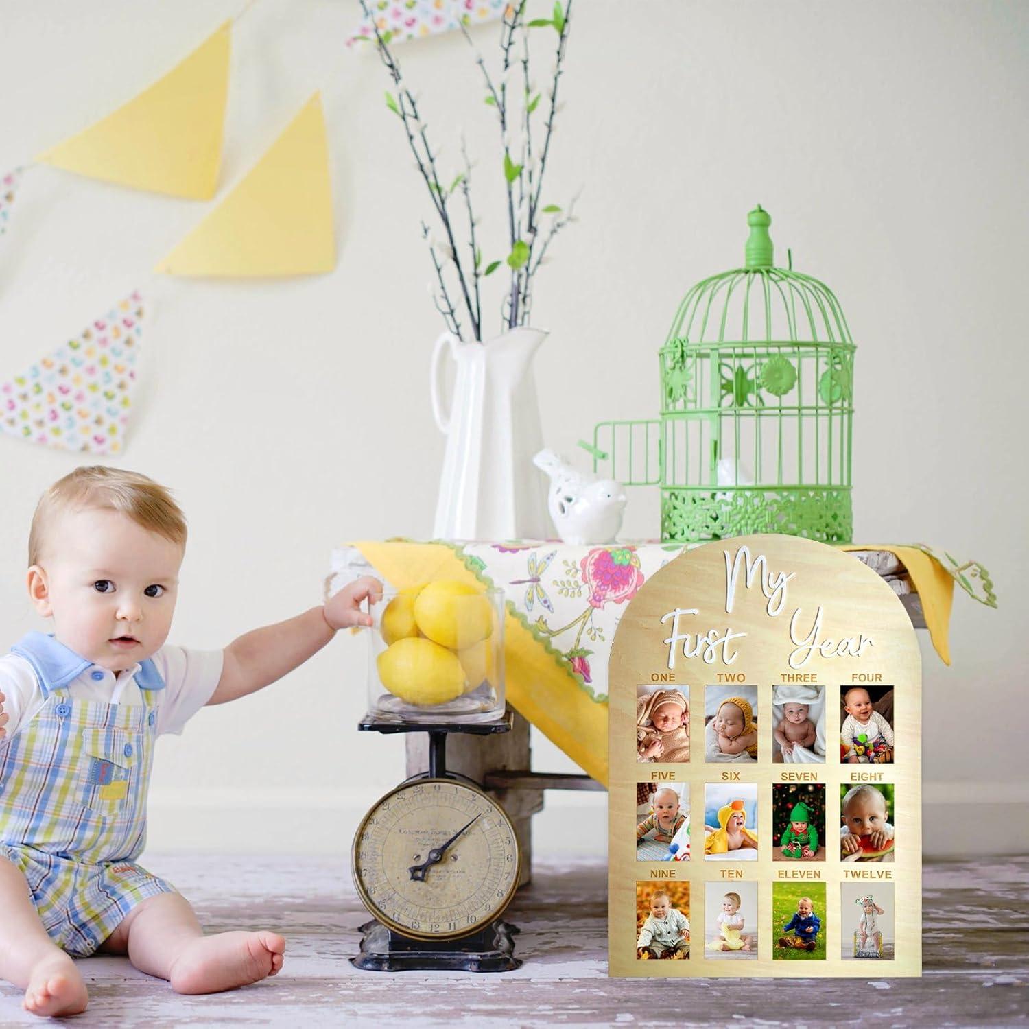 Tablero de Hitos de Cumpleaños Hongpar - Marco de Fotos 43x30.5cm