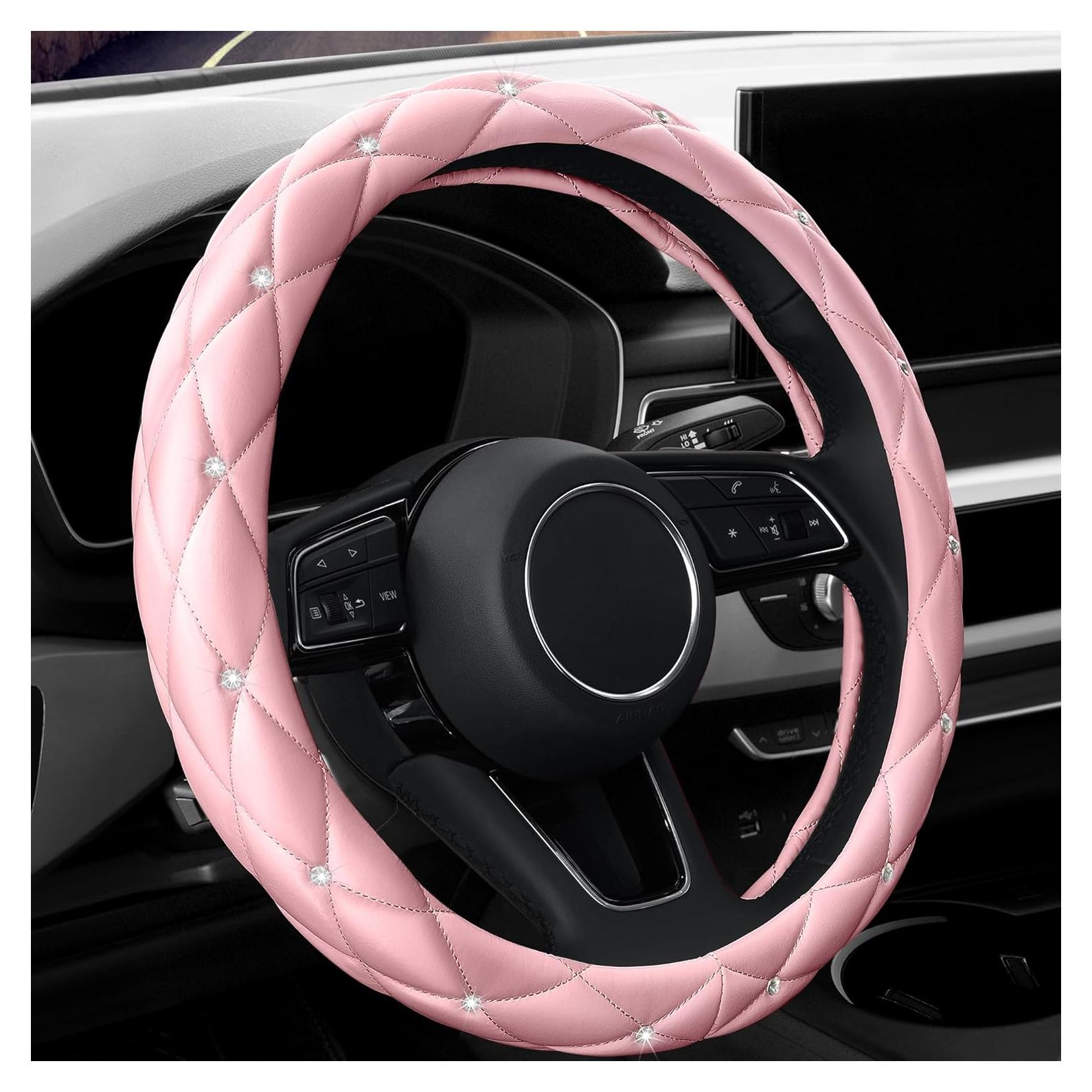 Cubierta de Volante YOGURTCK Rosa Bebé con Cristales 37-38 cm