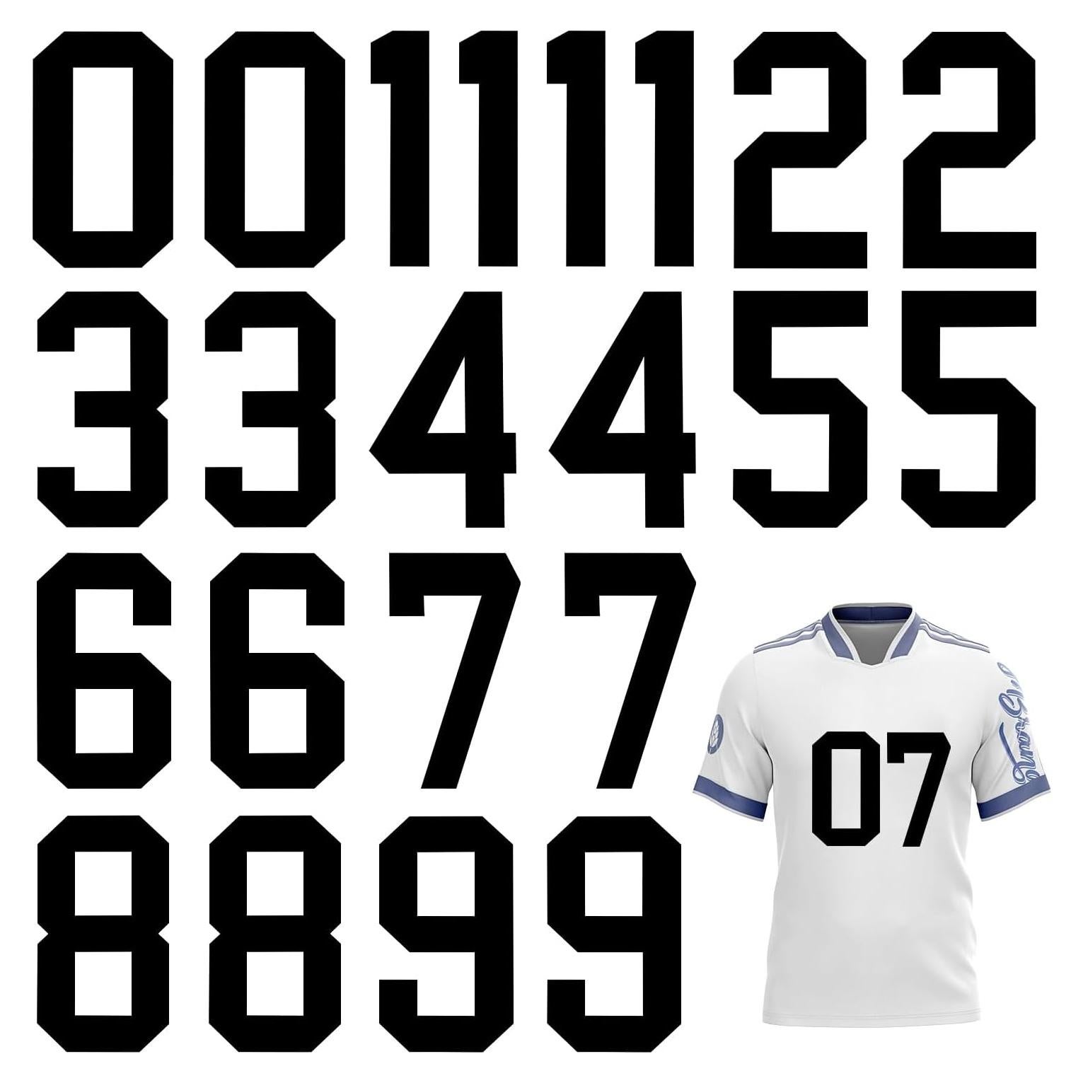 Números de Planchar AXEN 22 Piezas Vinilo 20 cm Negro