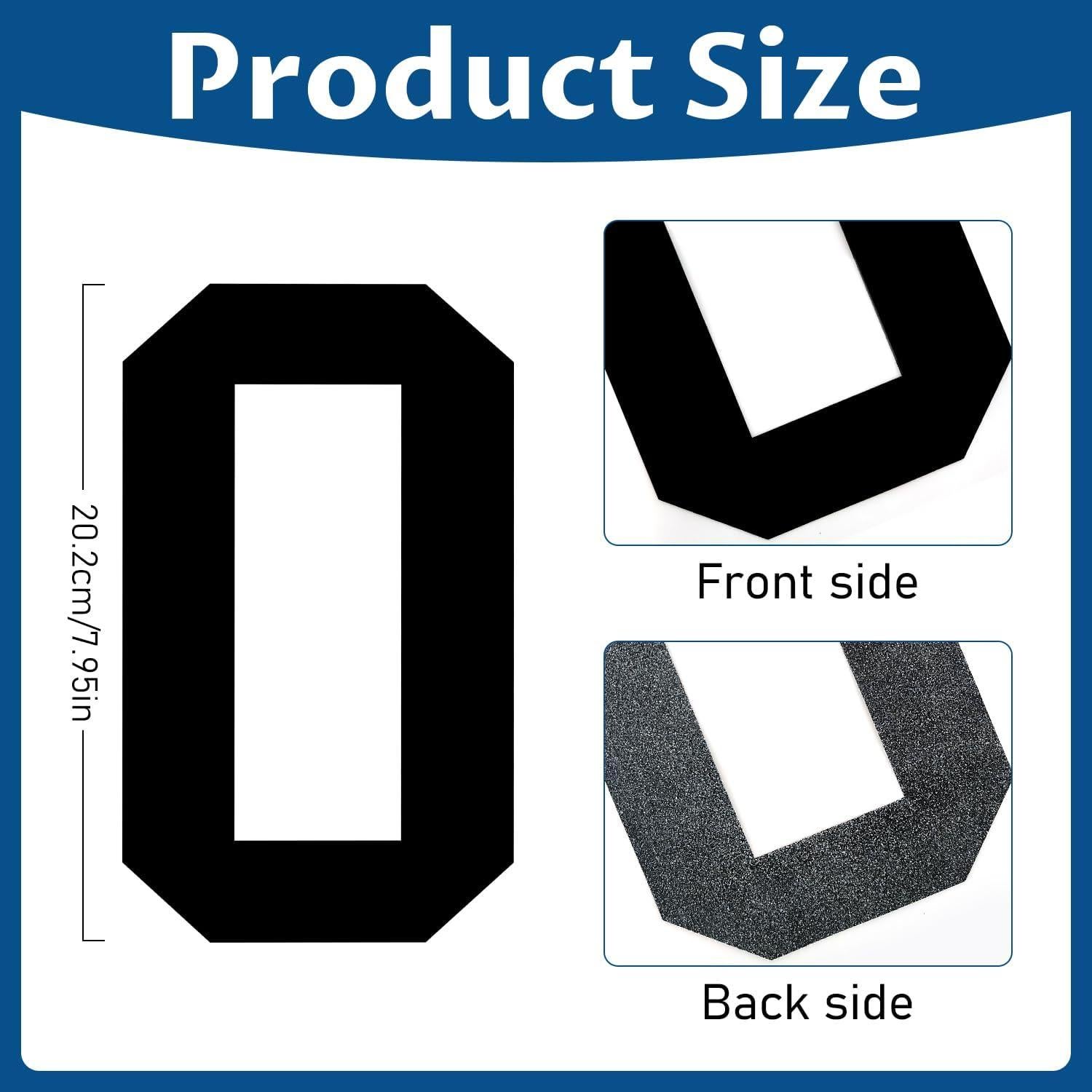 Números de Planchar AXEN 22 Piezas Vinilo 20 cm Negro