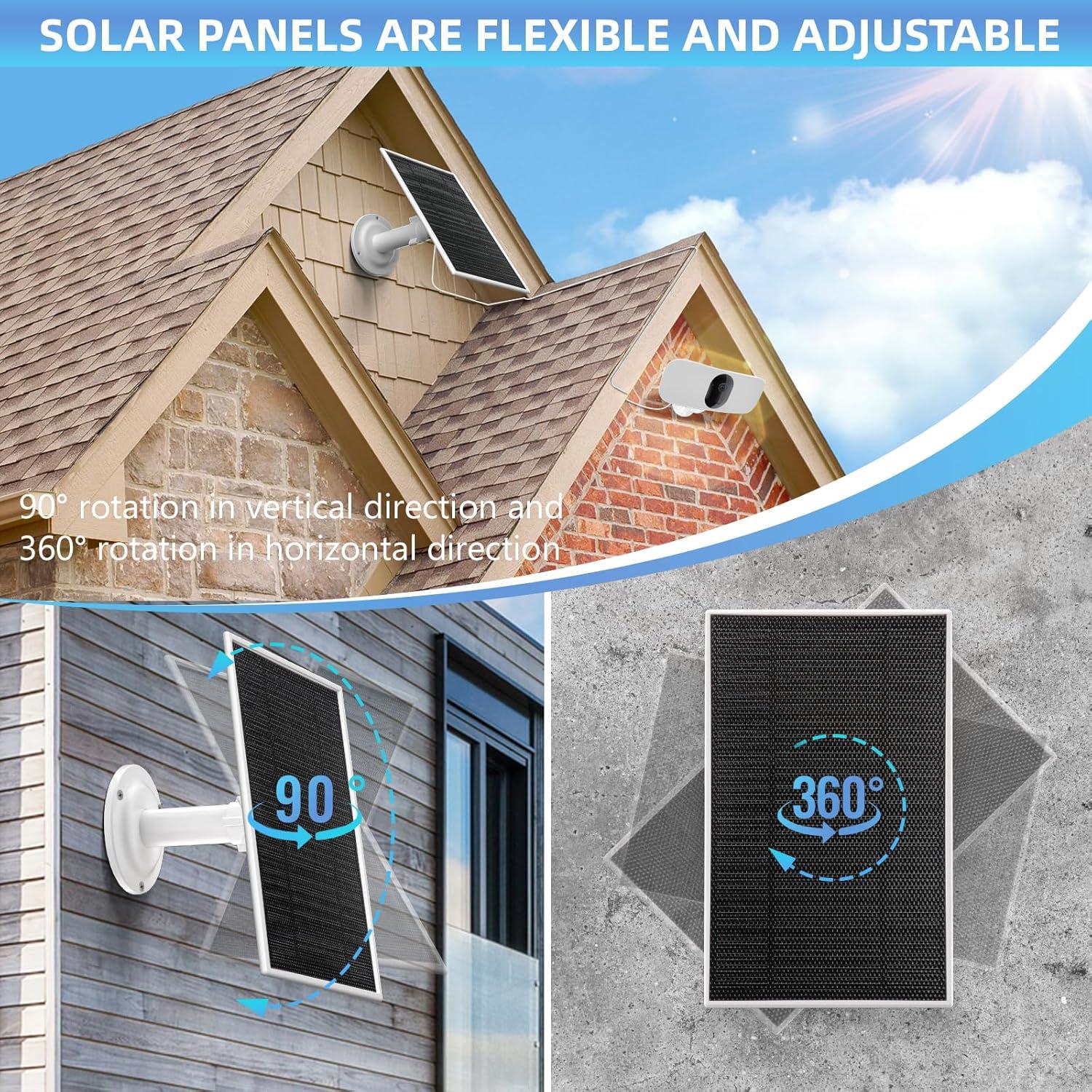 Panel Solar Kagtlta 6V 4.5W para Cámaras Arlo - Paquete de 3