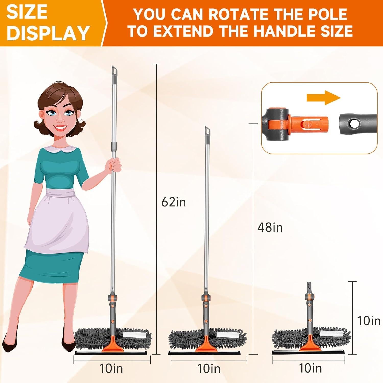 Juego de Limpiaparabrisas CHABATREE 2-en-1 con Mango Extensible