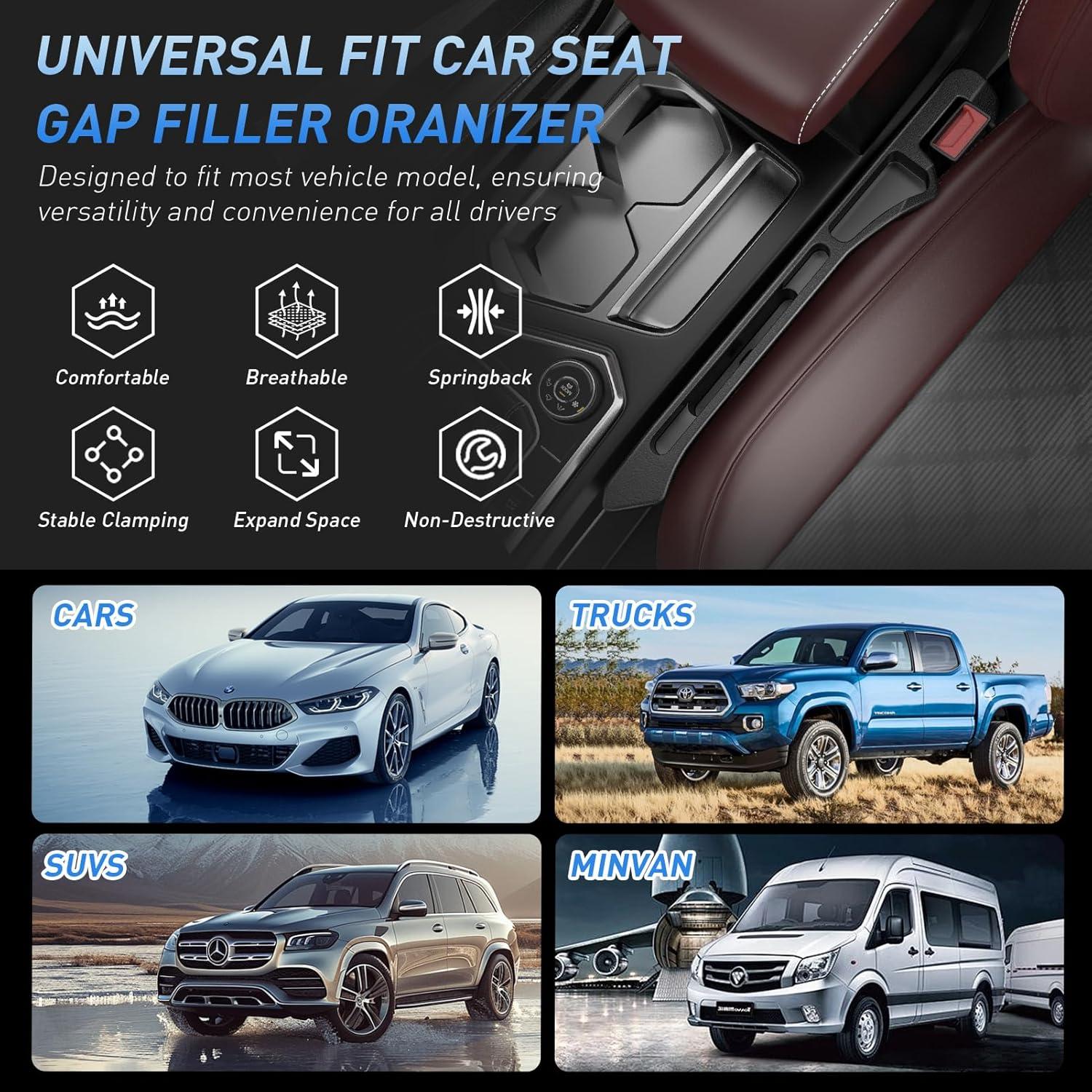 Relleno de Espacio entre Asientos de Coche DDTPDE Set de 2