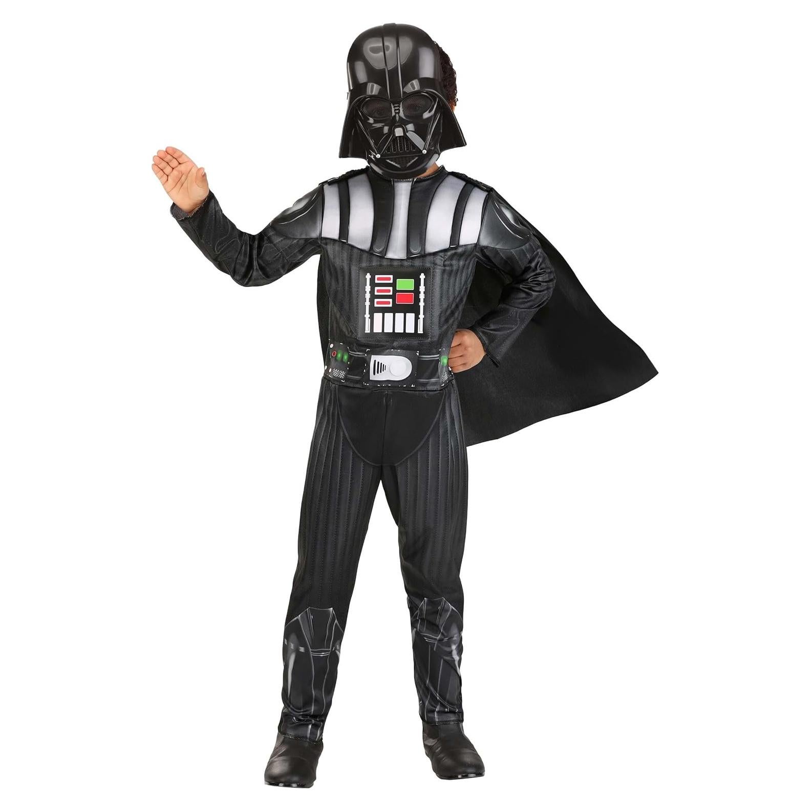 Disfraz Darth Vader Iluminado para Niños - Mono Acolchado con Capa