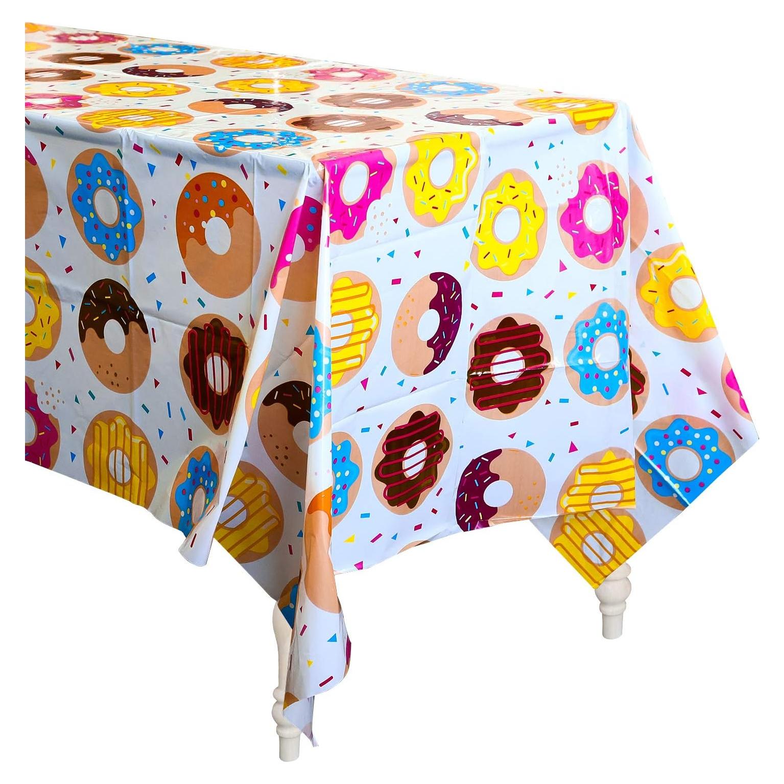 Mantel de Fiesta Donut BeYumi 4 Pack 108x180 cm Plástico Desechable