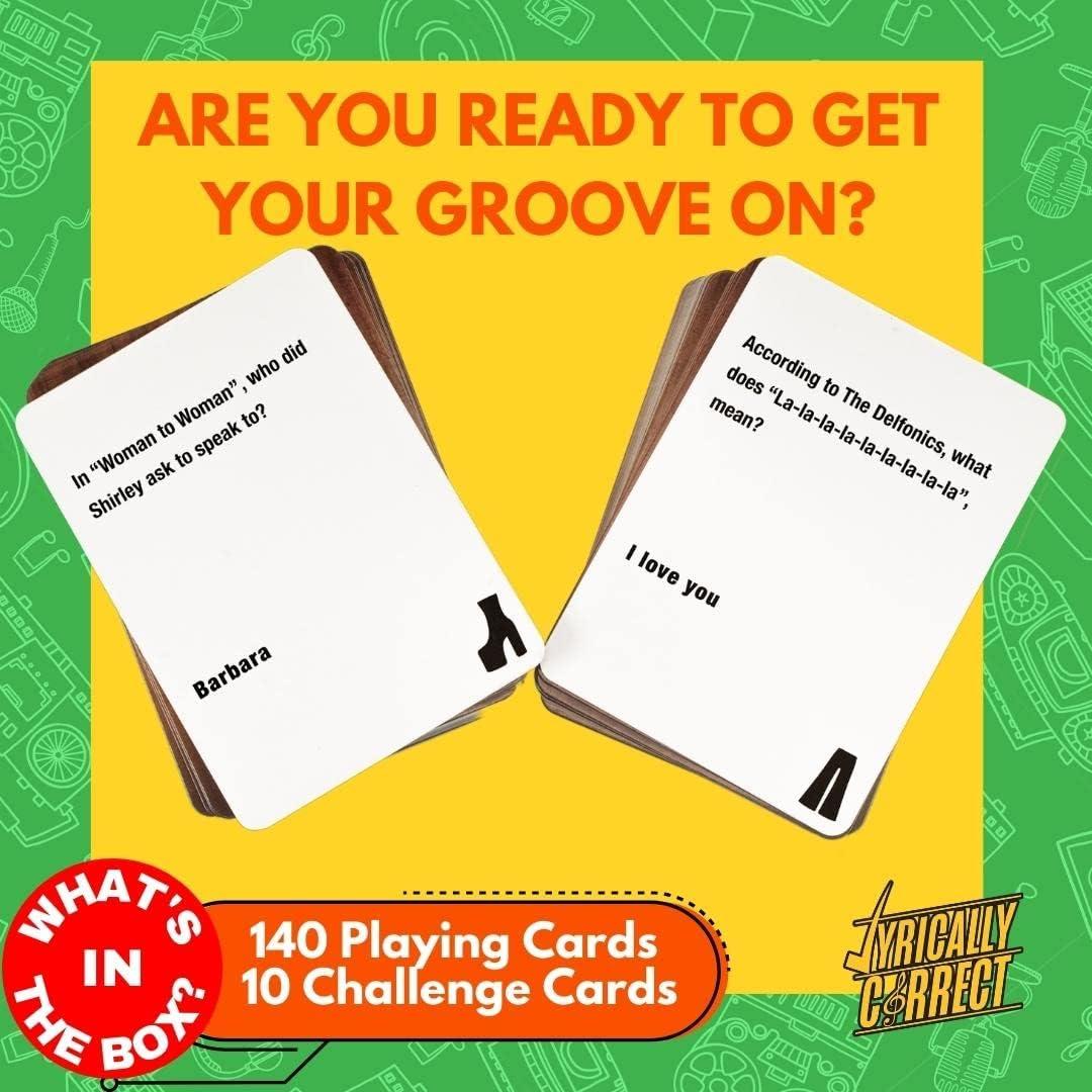 Juego de Cartas de Trivia Musical Lyrically Correct 60s 70s