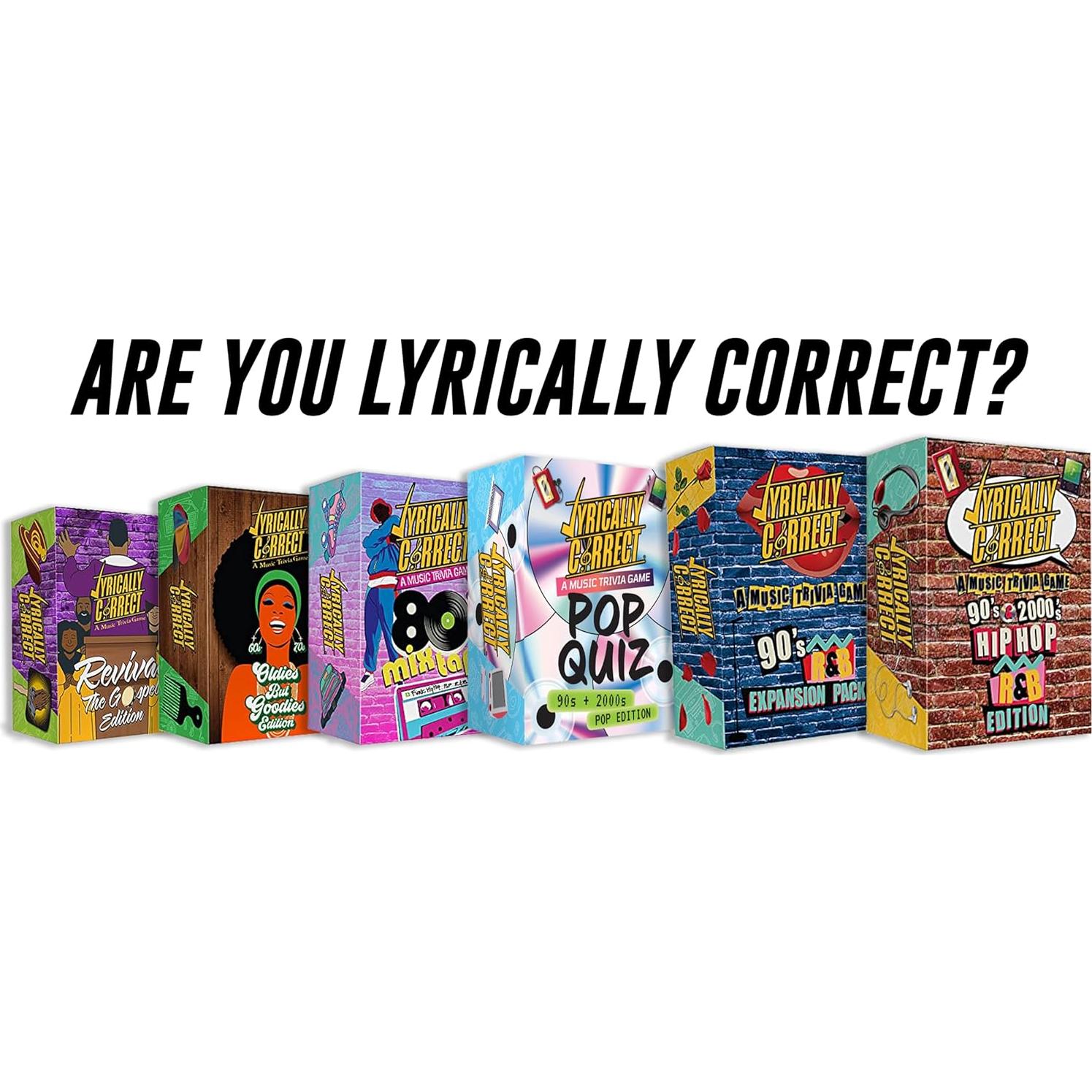 Juego de Cartas de Trivia Musical Lyrically Correct 60s 70s