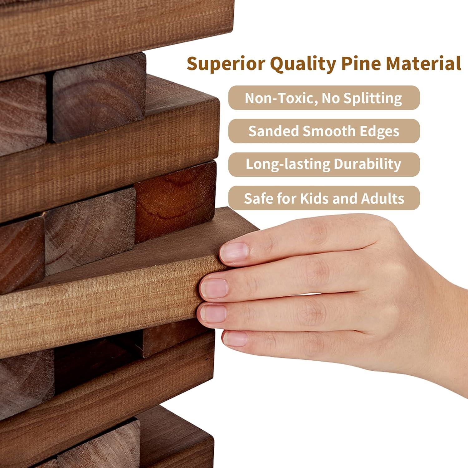 Juego de Torre de Caída Gigante ApudArmis 54 PCS Madera 128 cm