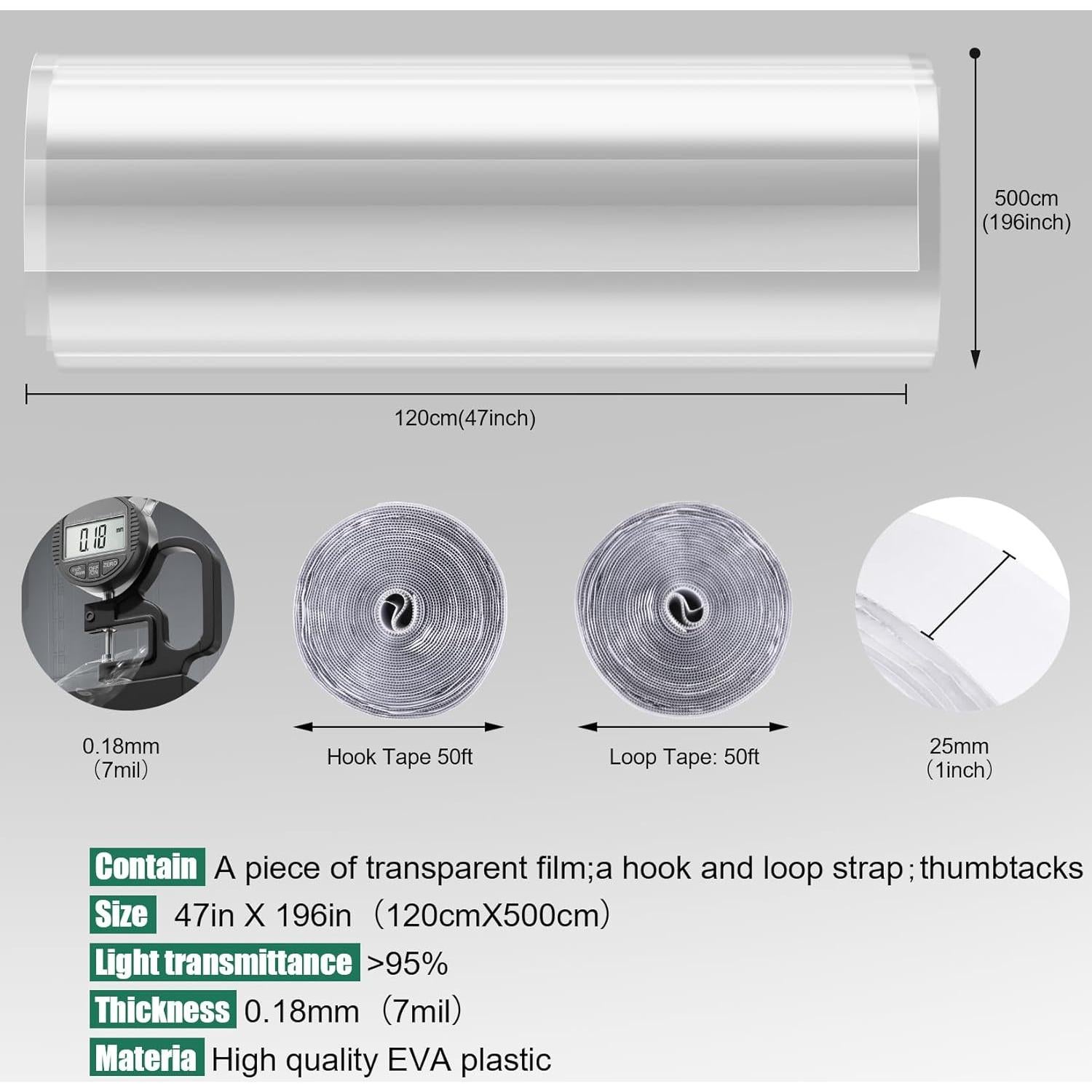 Kit Aislamiento Ventanas 120x500cm FIFIFO con Correas y Chinchetas