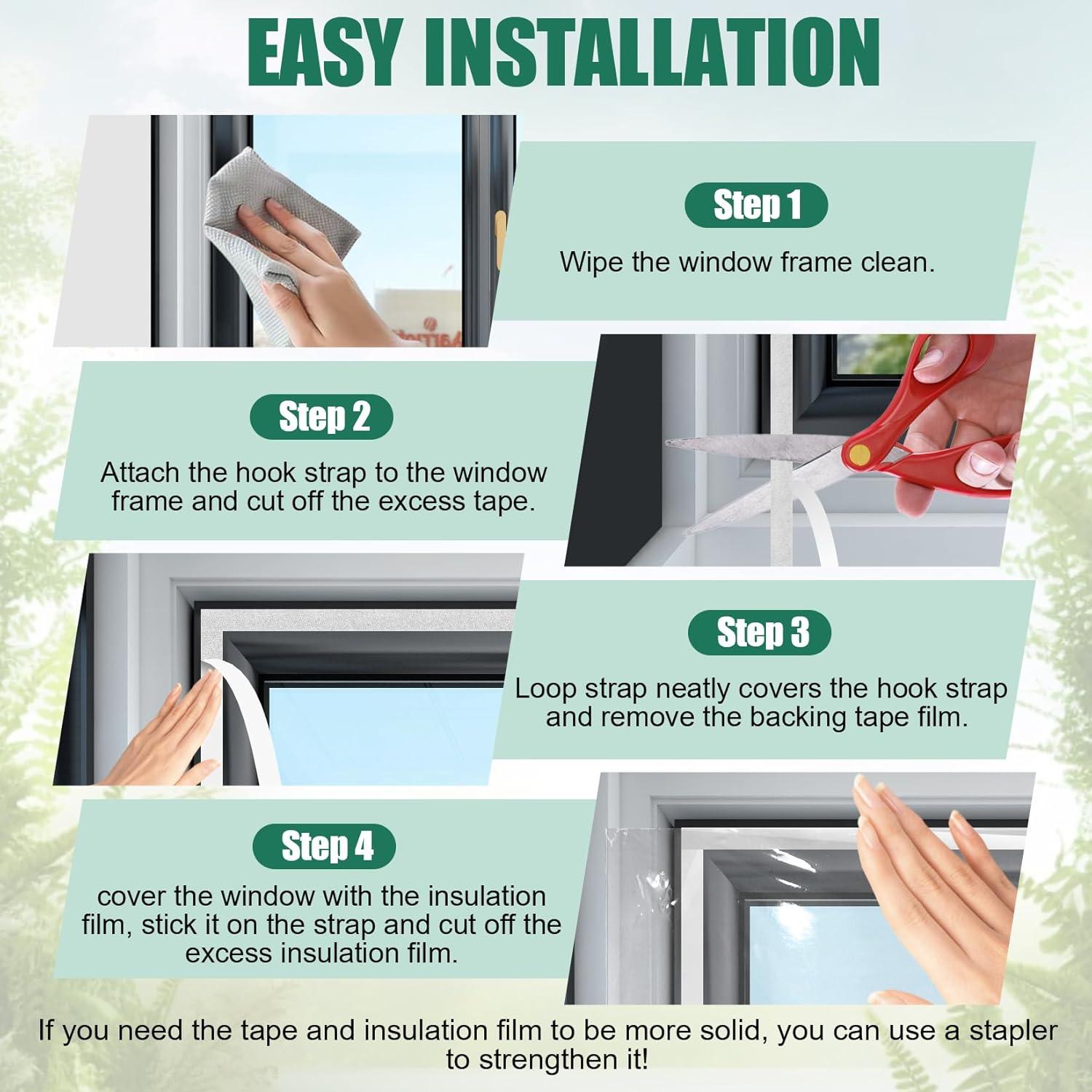 Kit Aislamiento Ventanas 120x500cm FIFIFO con Correas y Chinchetas