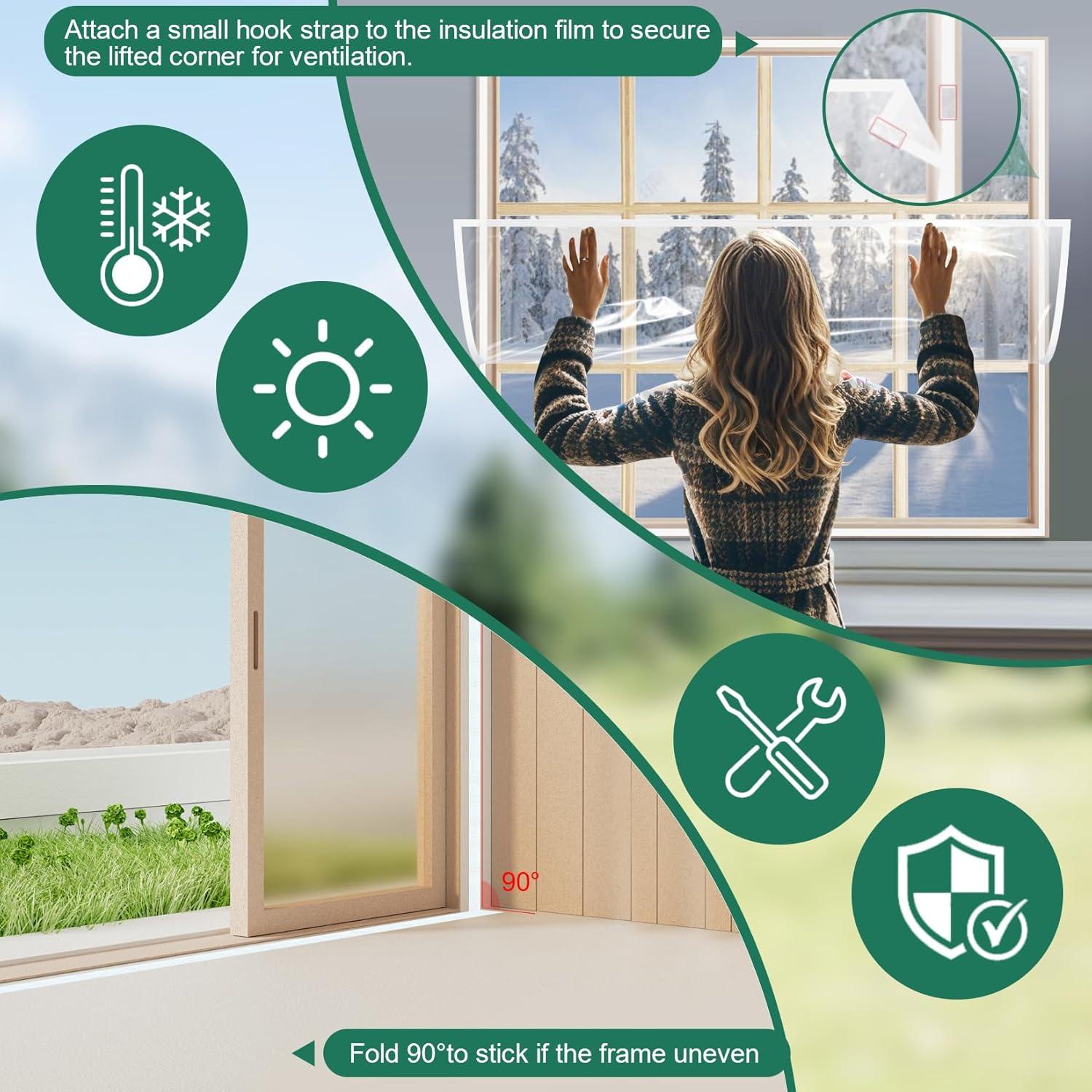 Kit Aislamiento Ventanas 120x500cm FIFIFO con Correas y Chinchetas