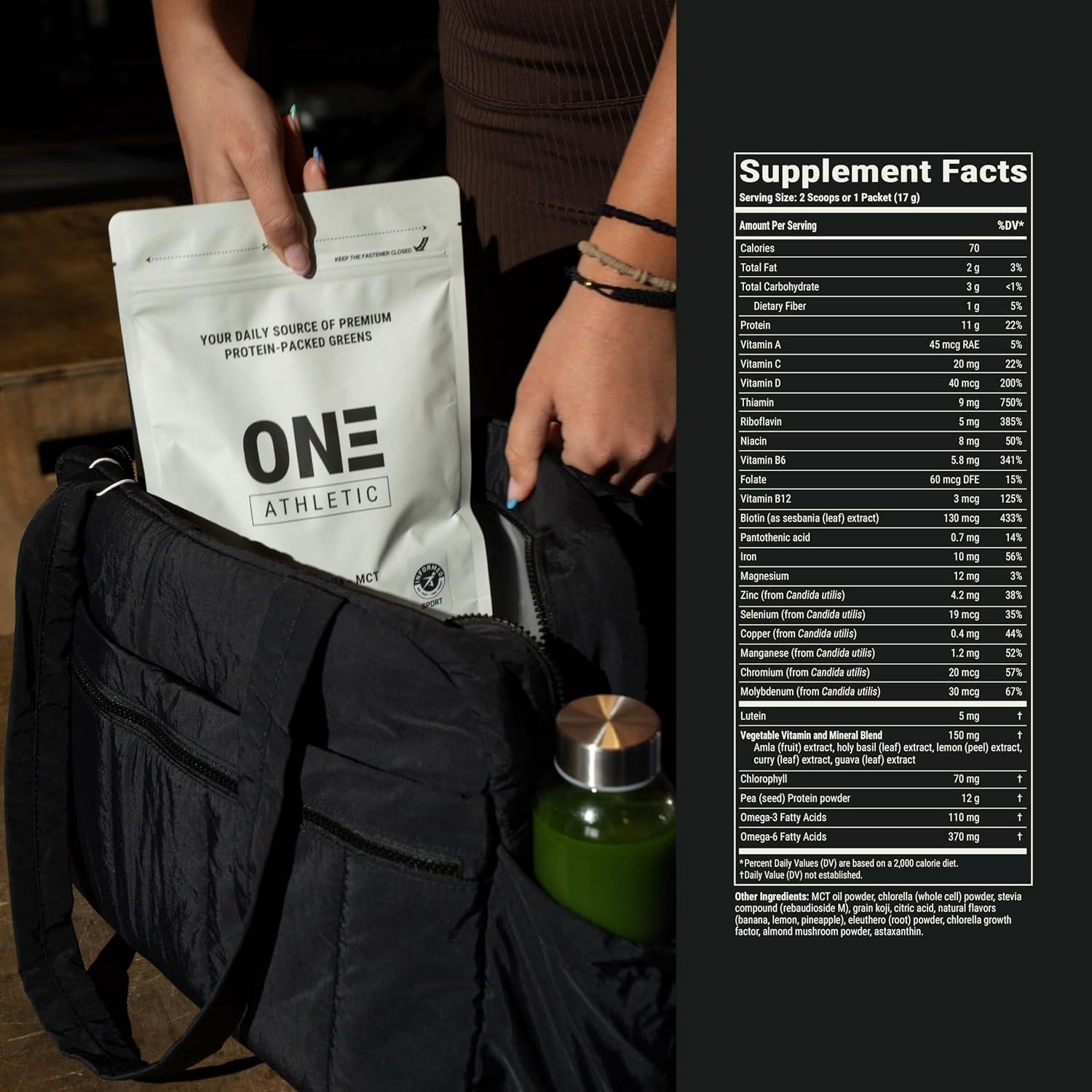 Suplemento de Proteínas Verdes ON3 Athletic Herbal 30 Porciones