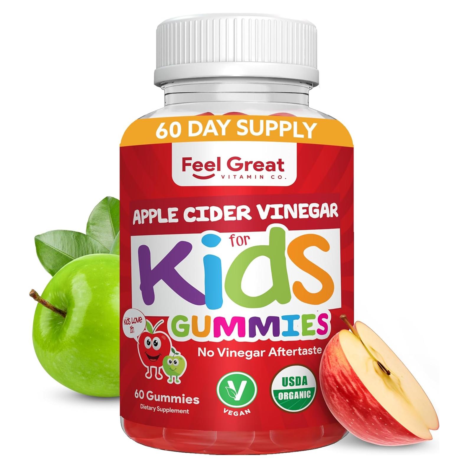 Gomitas de Vinagre de Sidra de Manzana Orgánico Feel Great 60 Unidades