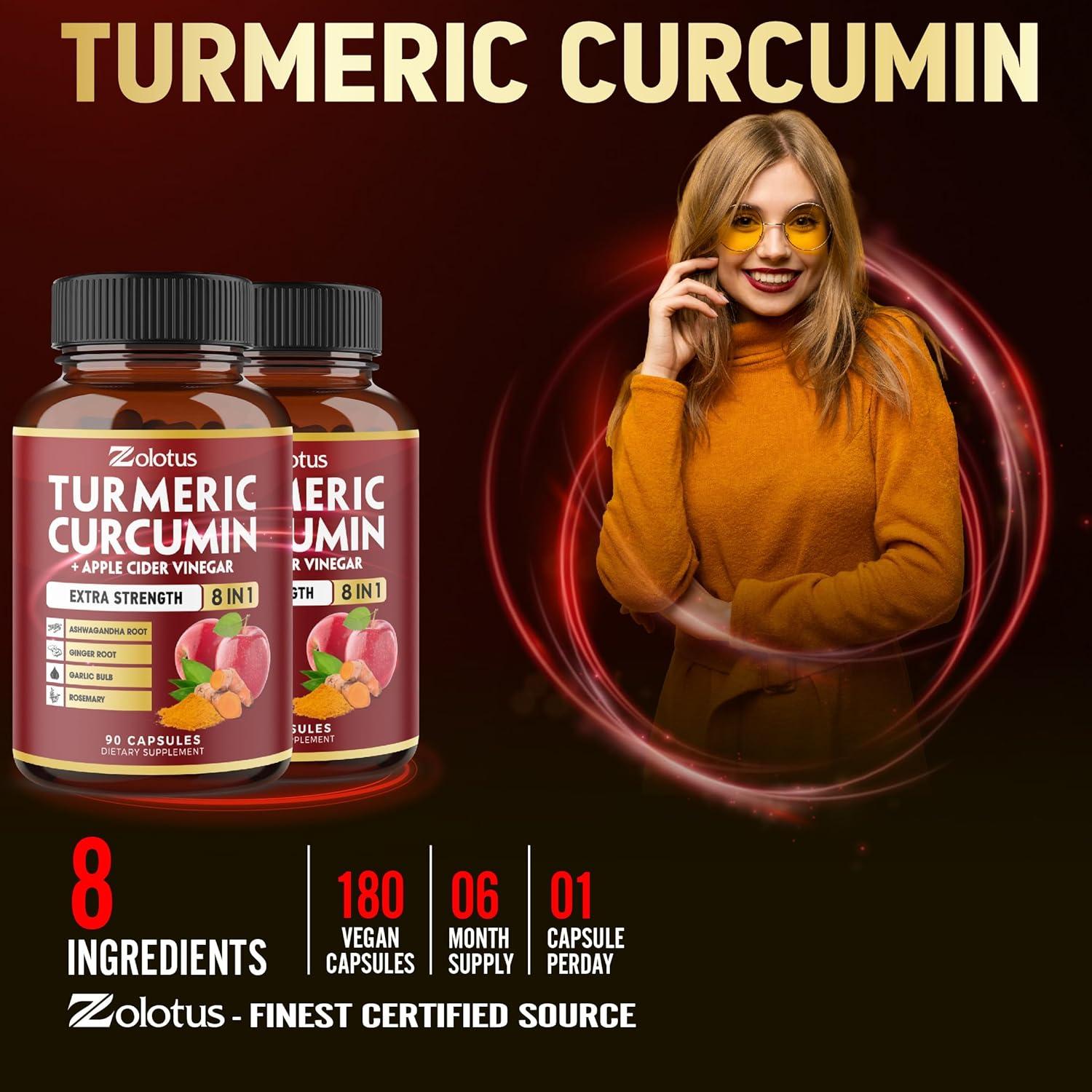 Suplemento de Cúrcuma Curcumina Zolotus 90 Cápsulas x2