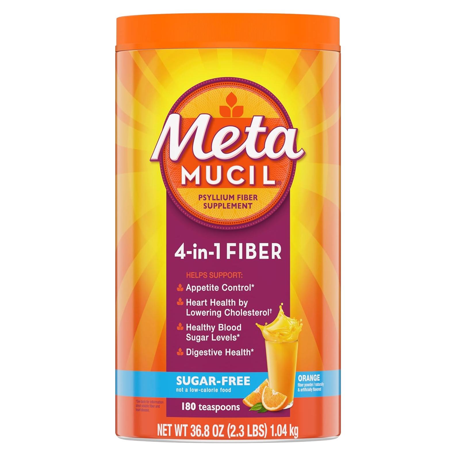 Metamucil Suplemento de Fibra 4-en-1 Sin Azúcar 1.04kg