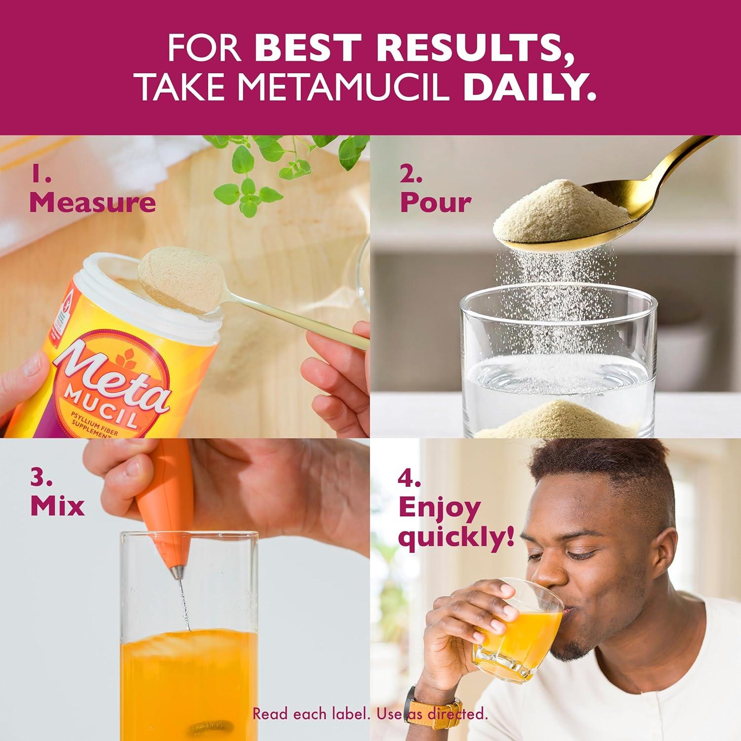 Metamucil Suplemento de Fibra 4-en-1 Sin Azúcar 1.04kg