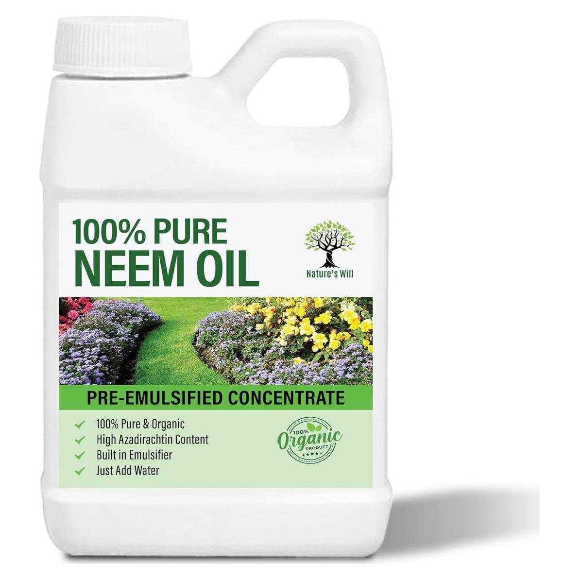 Concentrado de Aceite de Neem Pre-emulsionado Nature's Will 3.78L