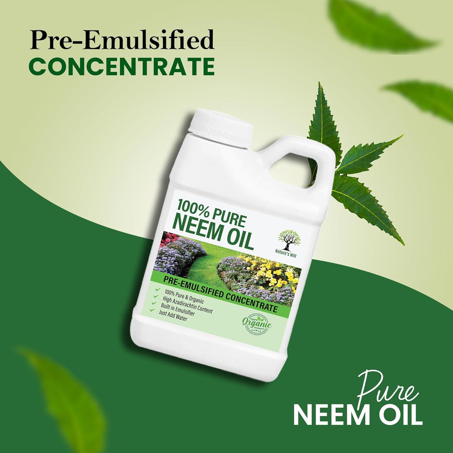 Concentrado de Aceite de Neem Pre-emulsionado Nature's Will 3.78L