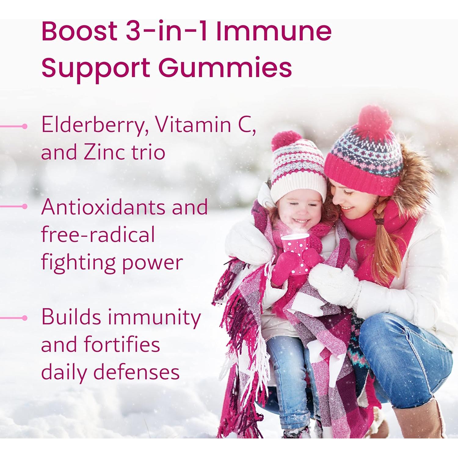 Gomitas de Elderberry WellPath Boost con Zinc y Vitamina C 60 Ct