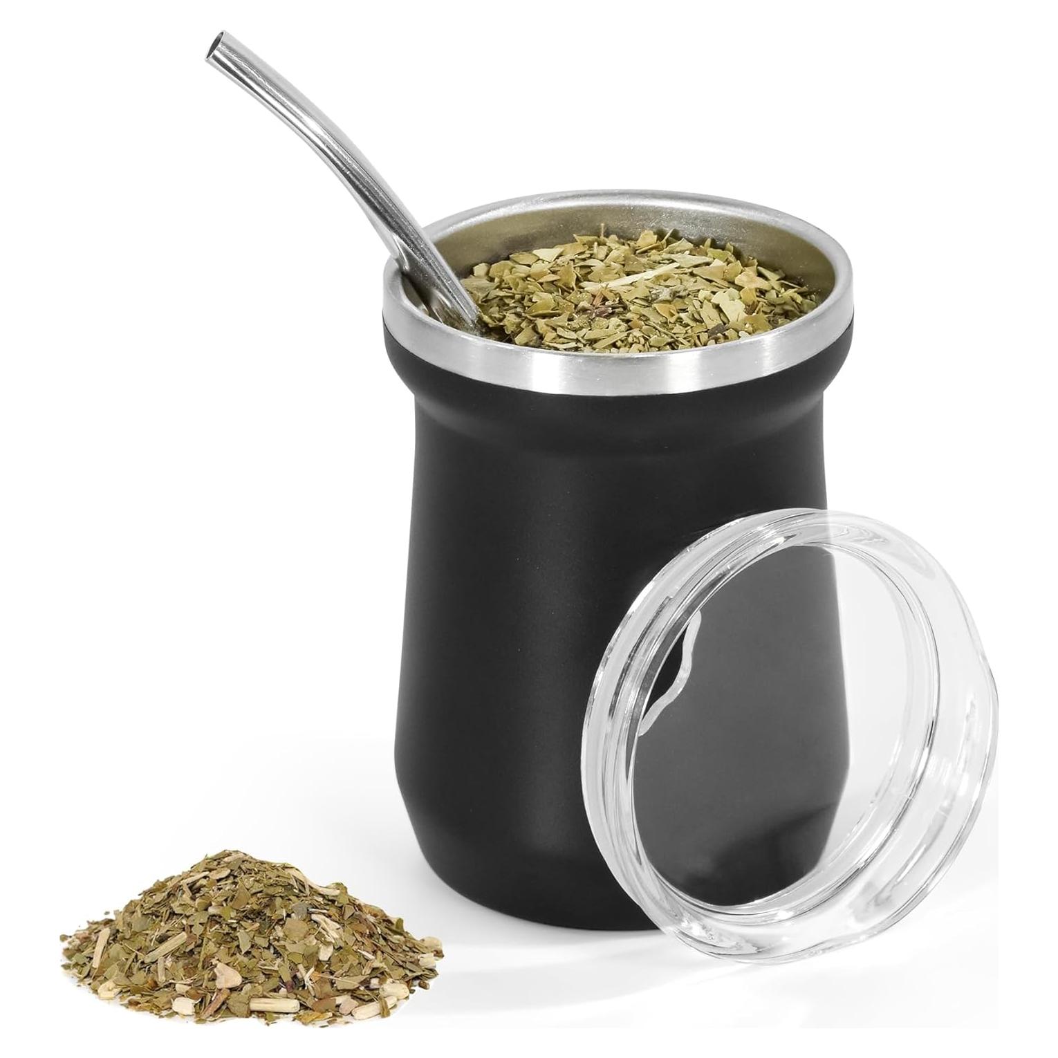 Taza de Yerba Mate AGH 148 ml Acero Inoxidable Doble Pared