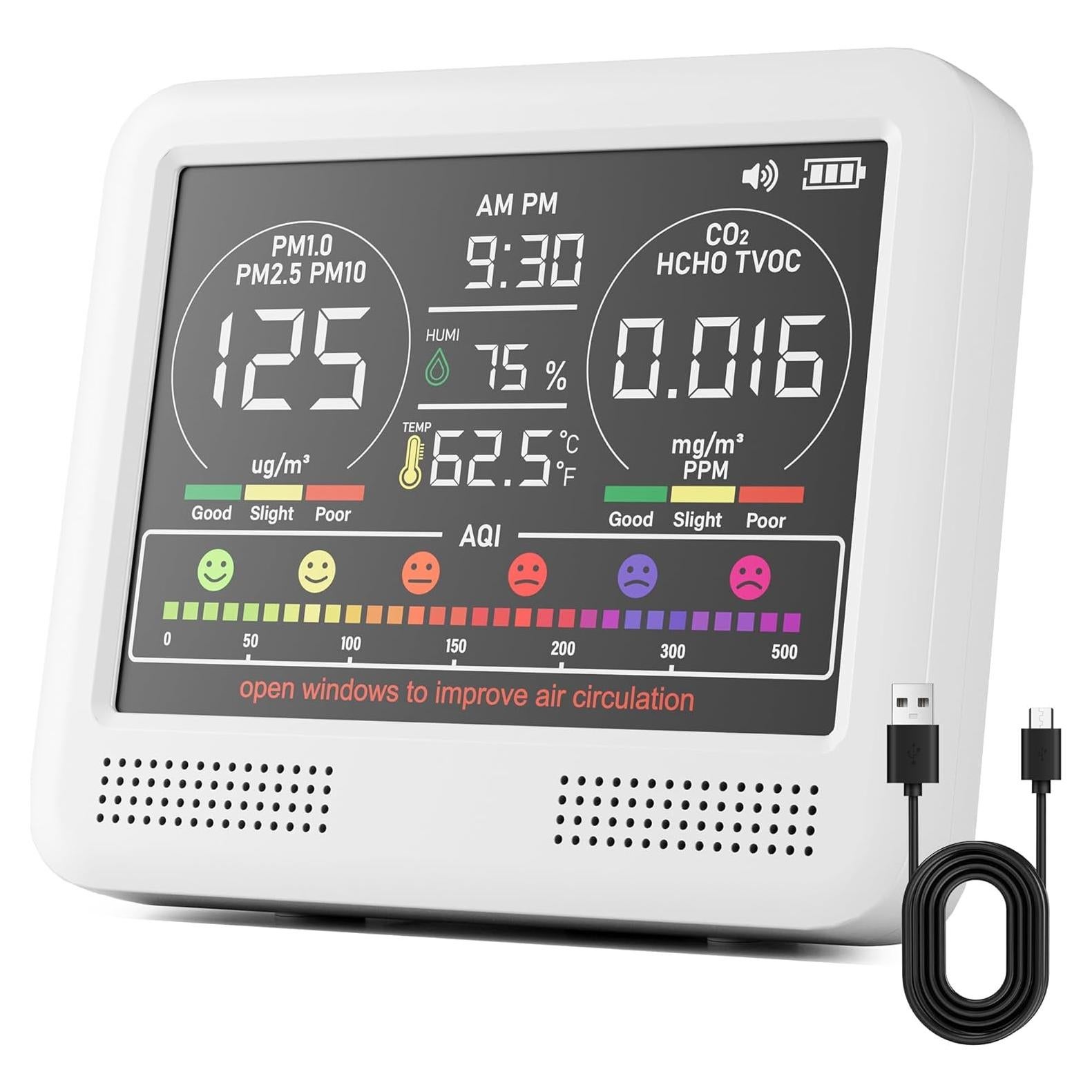 Monitor de Calidad del Aire 16-en-1 PERFORMANCE GURU Blanco