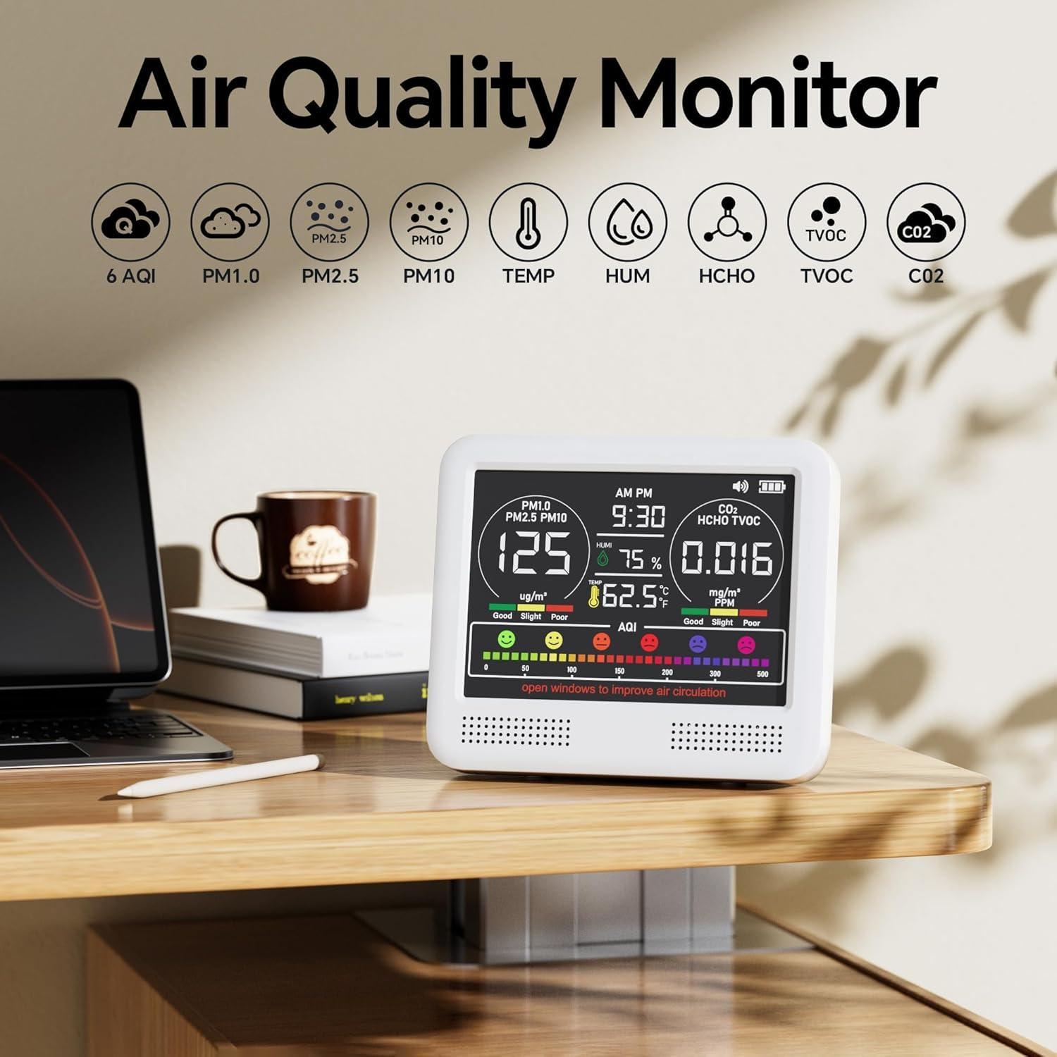 Monitor de Calidad del Aire 16-en-1 PERFORMANCE GURU Blanco