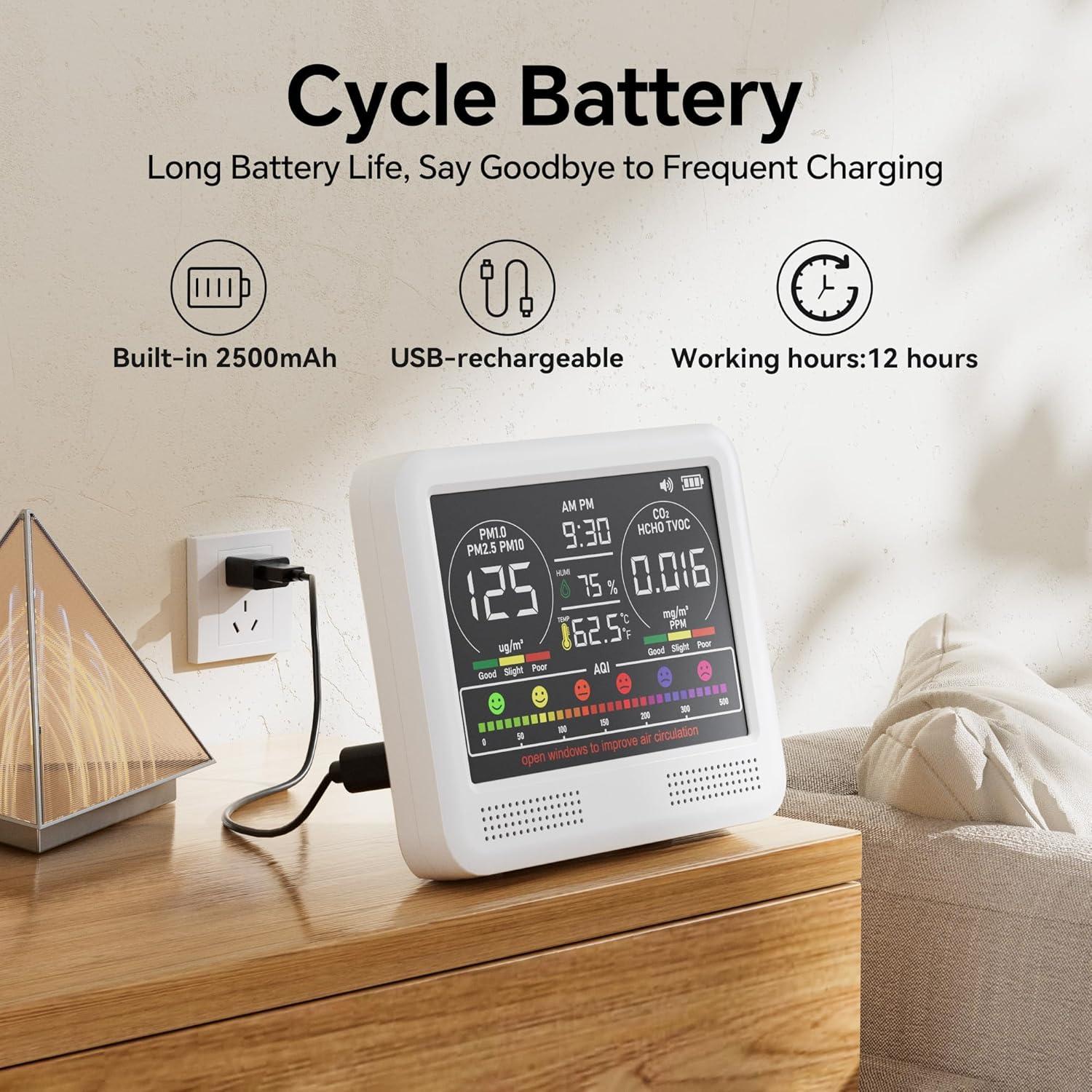 Monitor de Calidad del Aire 16-en-1 PERFORMANCE GURU Blanco