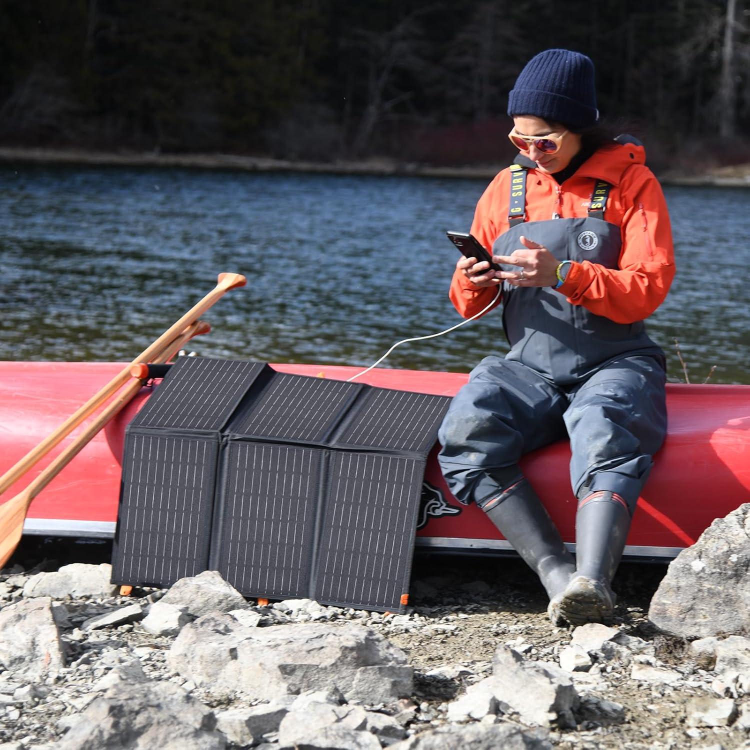 Panel Solar Plegable FlexSolar 60W USB-C QC3.0 Impermeable