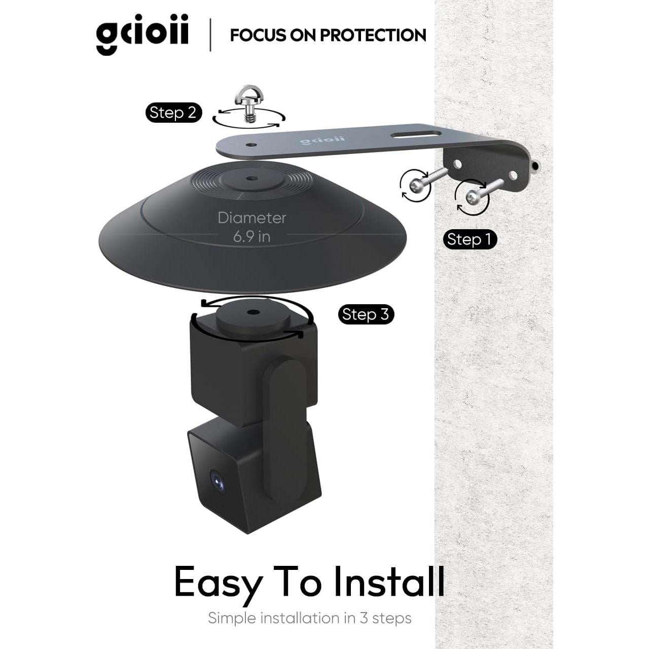 Soporte de Pared Gcioii para WYZE Cam Pan V3 - Protección Climas