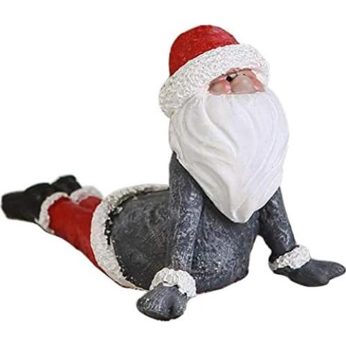 Juego de 4 Estatuas de Gnomos de Yoga Navideños KiaoTime
