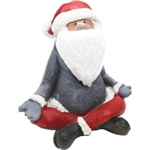 Juego de 4 Estatuas de Gnomos de Yoga Navideños KiaoTime