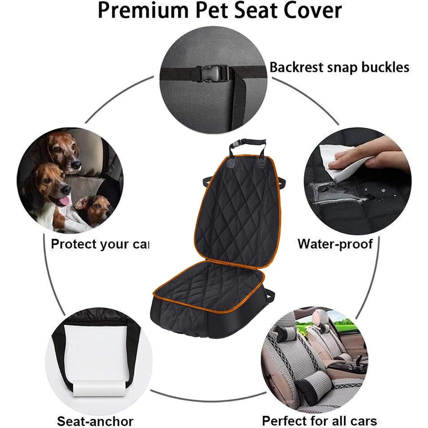 Cubierta de Asiento de Coche AsFrost Impermeable Naranja 50x45cm