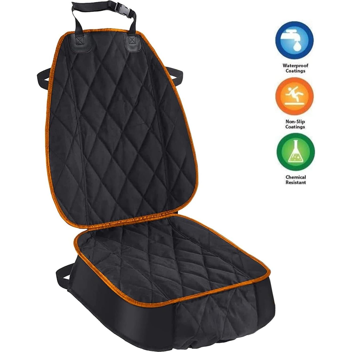 Cubierta de Asiento de Coche AsFrost Impermeable Naranja 50x45cm