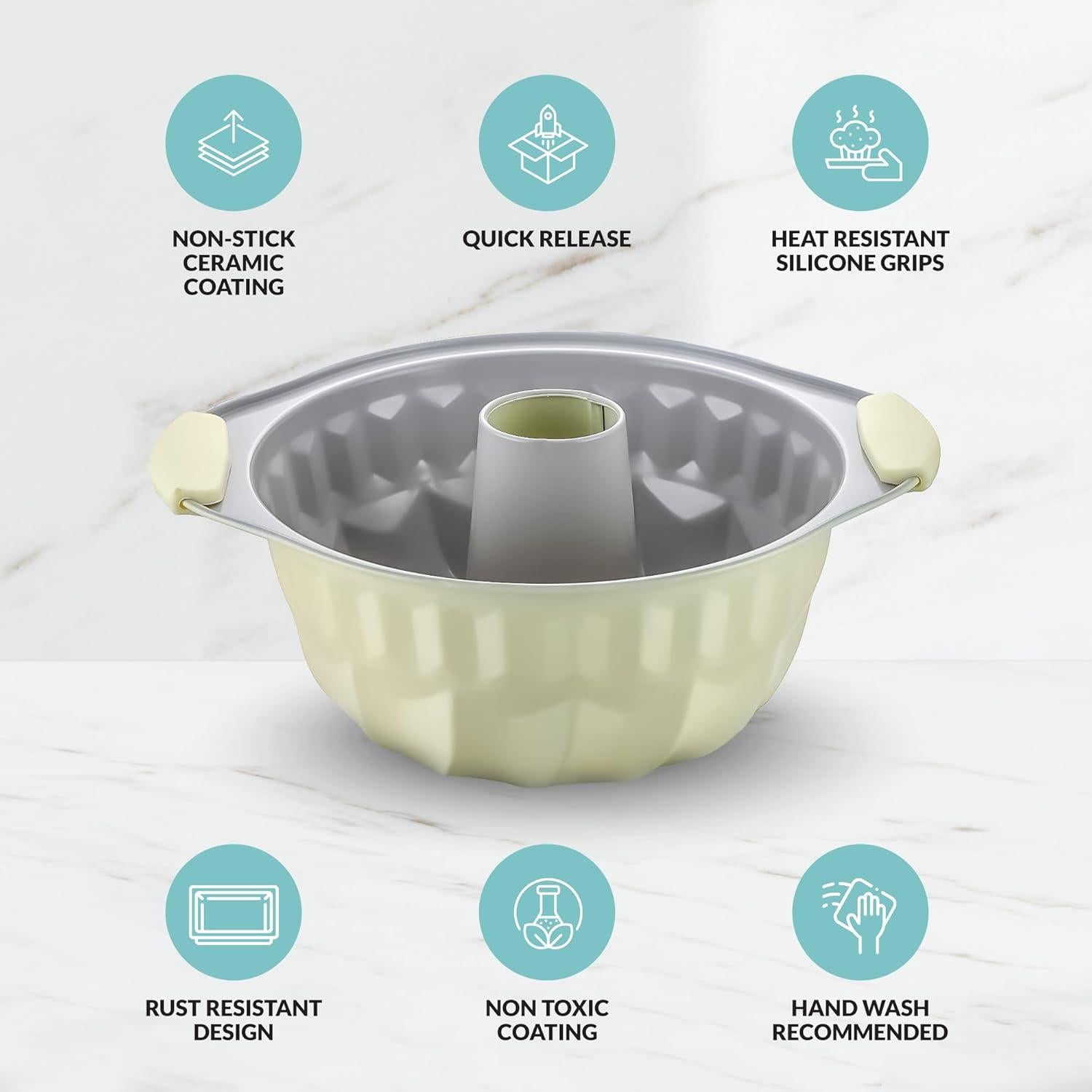 Molde para Pastel Bundt Cerámica Boxiki Kitchen 22.9x27.9 cm