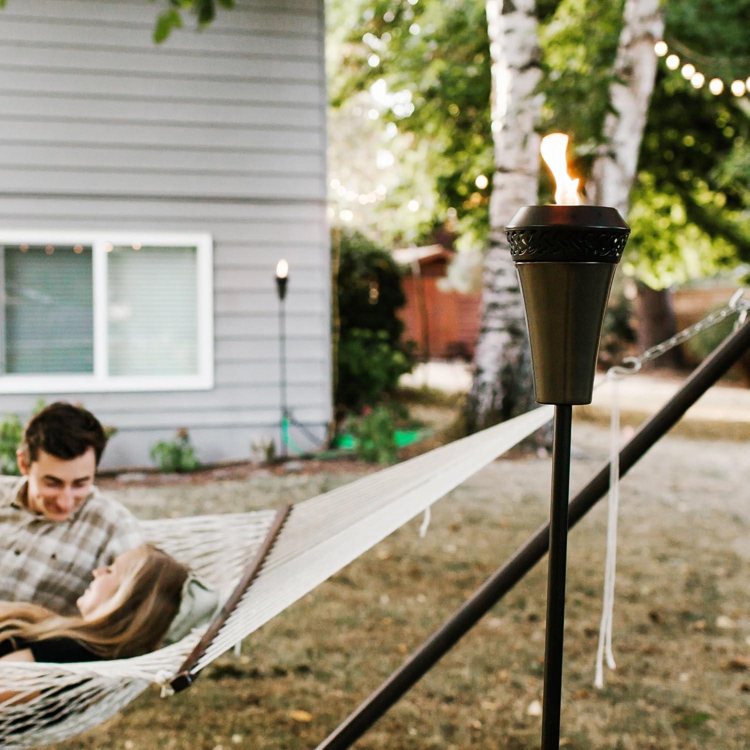 Antorcha de Metal TIKI Island King 165 cm Resistente a la Intemperie