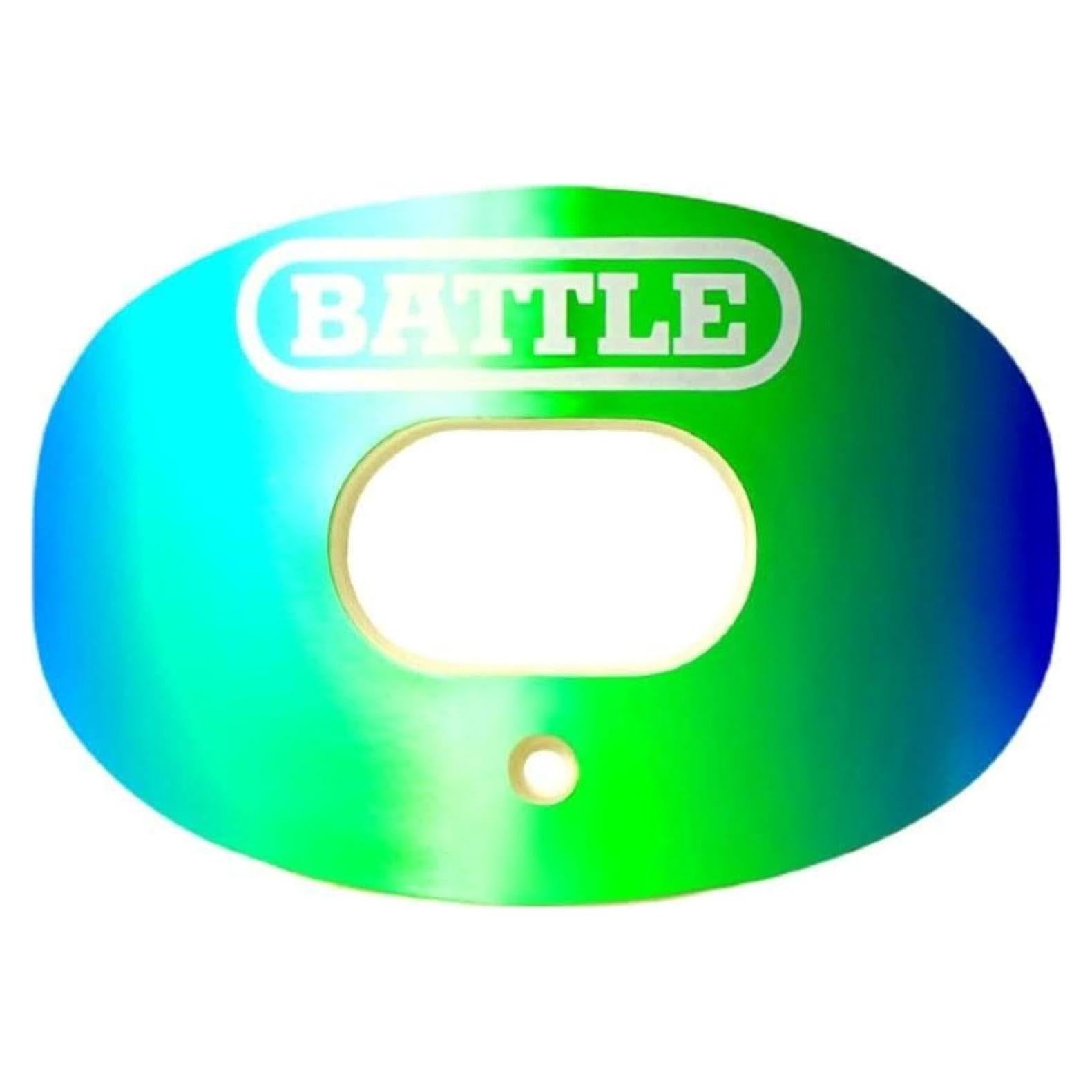 Protector Bucal de Fútbol Battle Oxígeno Cromo Azul/Verde