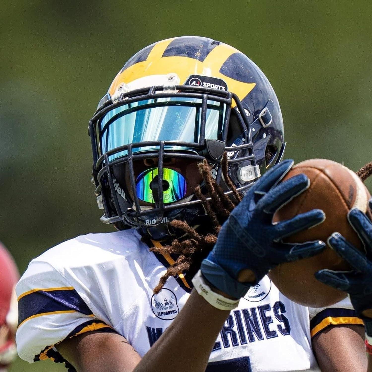 Protector Bucal de Fútbol Battle Oxígeno Cromo Azul/Verde