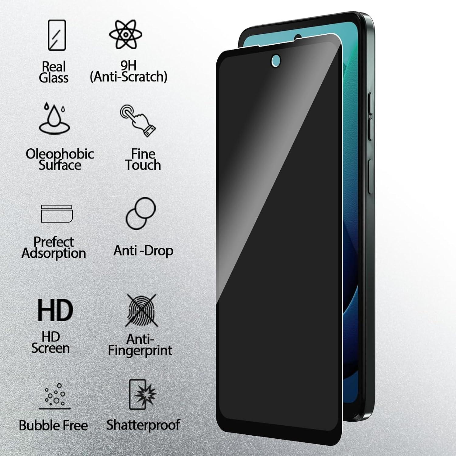 Protector de Pantalla Privado OWMGTS para Moto G 5G 2024 - 2 Pcs