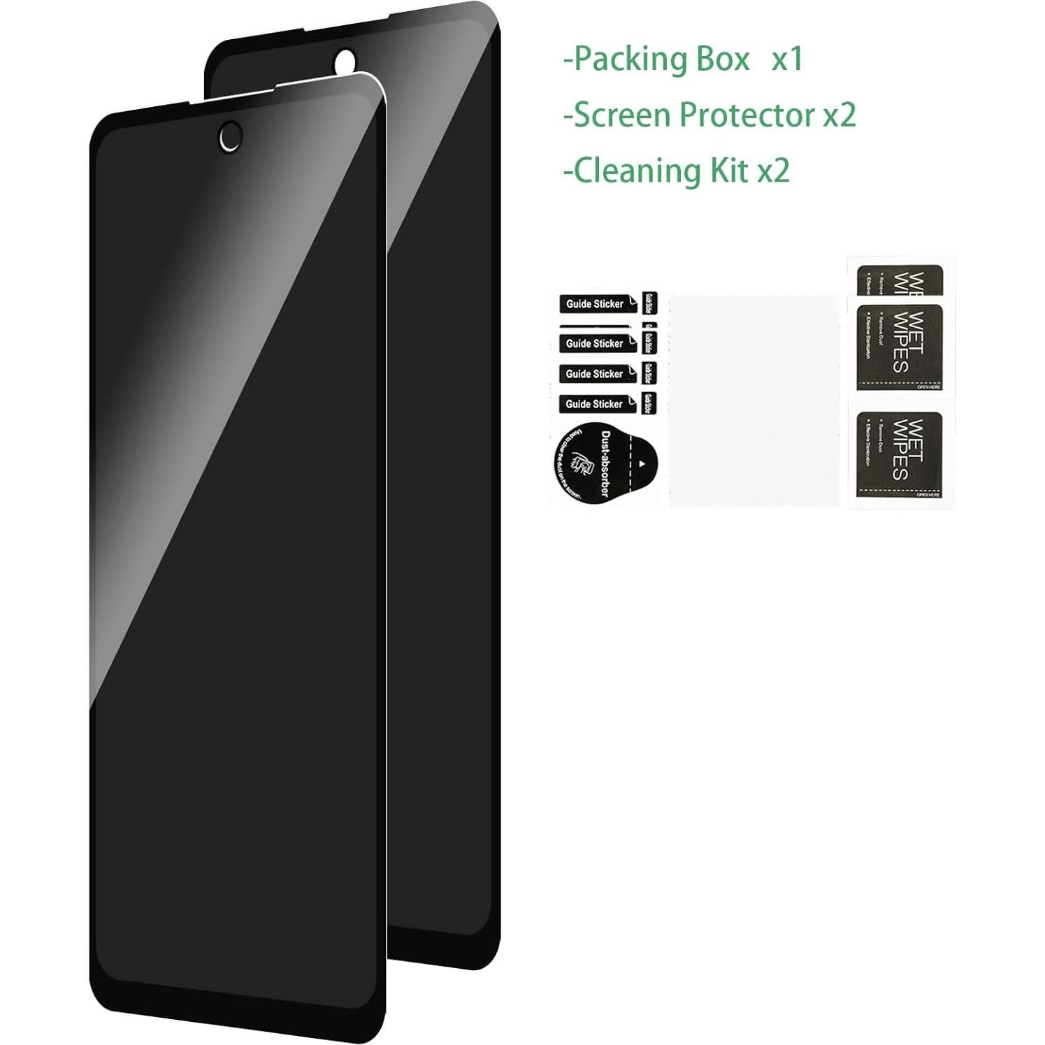 Protector de Pantalla Privado OWMGTS para Moto G 5G 2024 - 2 Pcs